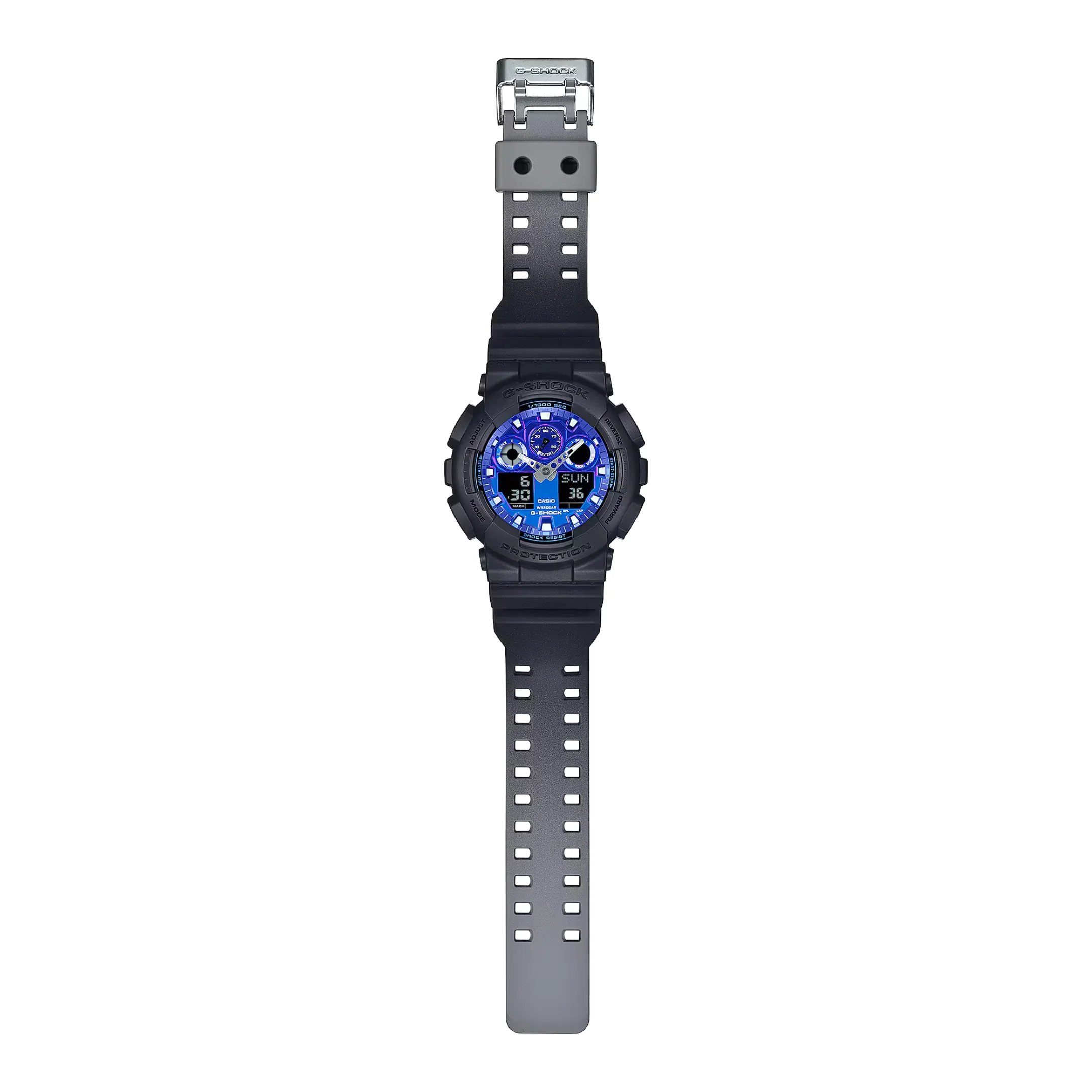 CASIO G-SHOCK GA-100FL-1ADR STANDARD ANALOG-DIGITAL BLUE MEN WATCH - Image 9