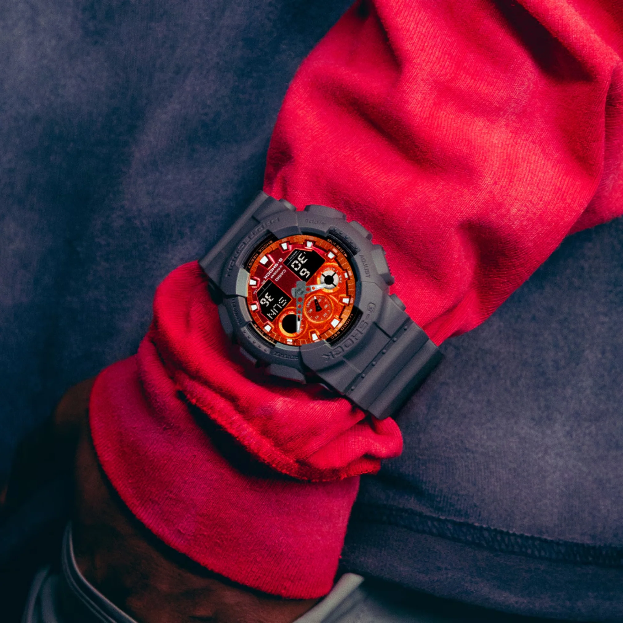 CASIO G-SHOCK GA-100FL-8ADR STANDARD ANALOG-DIGITAL ORANGE MEN WATCH - Image 10