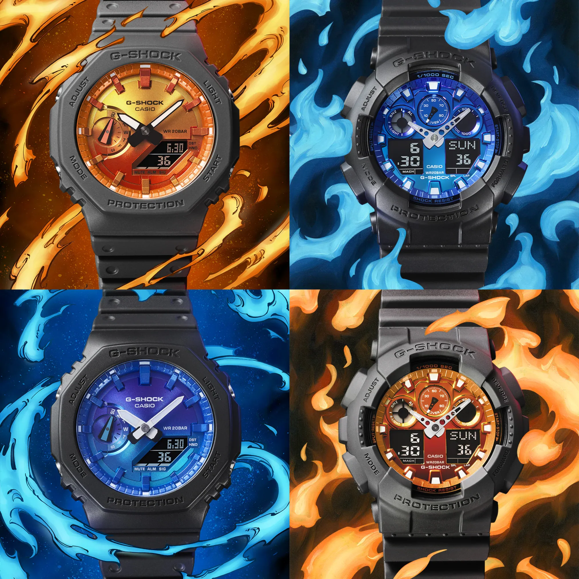 CASIO G-SHOCK GA-100FL-8ADR STANDARD ANALOG-DIGITAL ORANGE MEN WATCH - Image 13