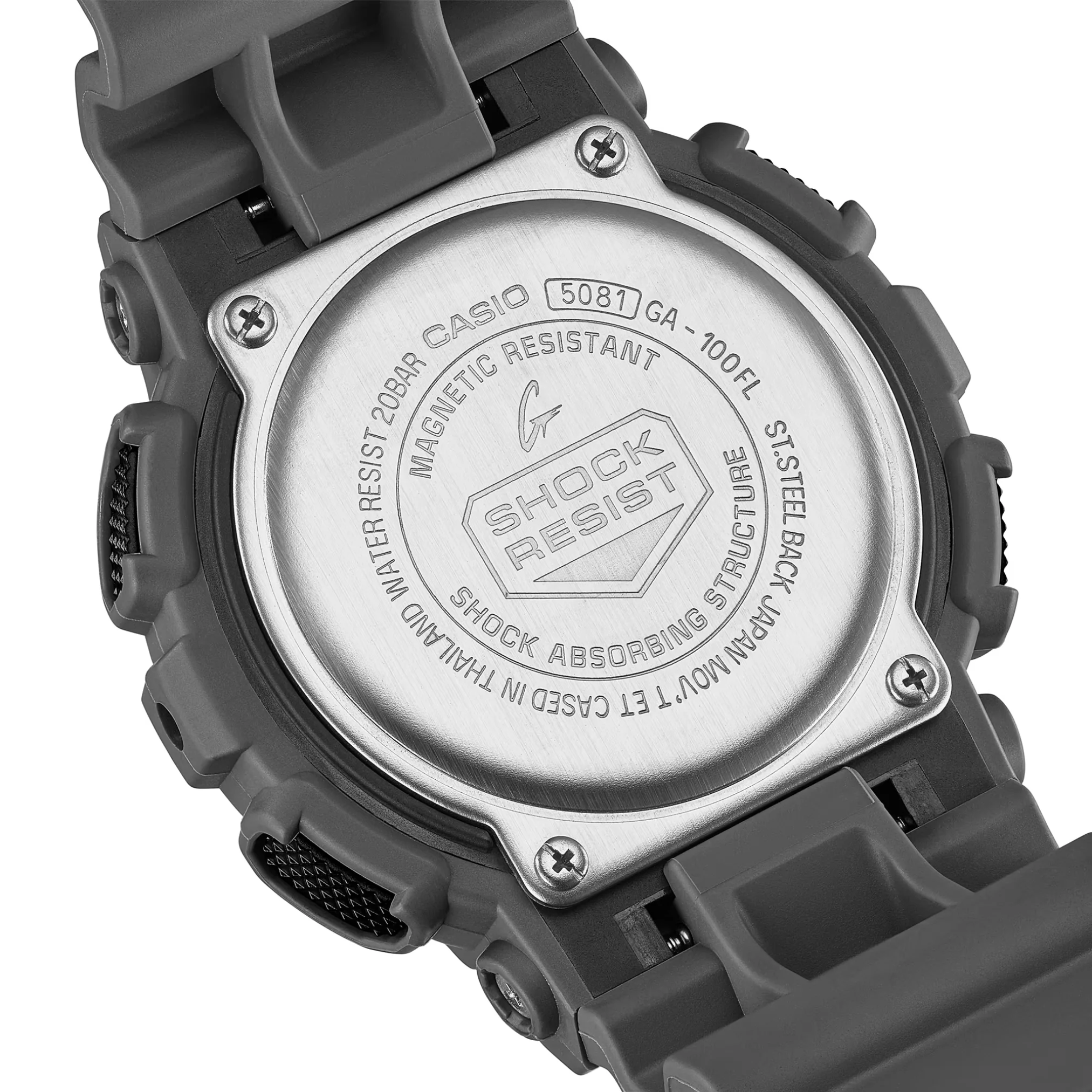CASIO G-SHOCK GA-100FL-8ADR STANDARD ANALOG-DIGITAL ORANGE MEN WATCH - Image 3