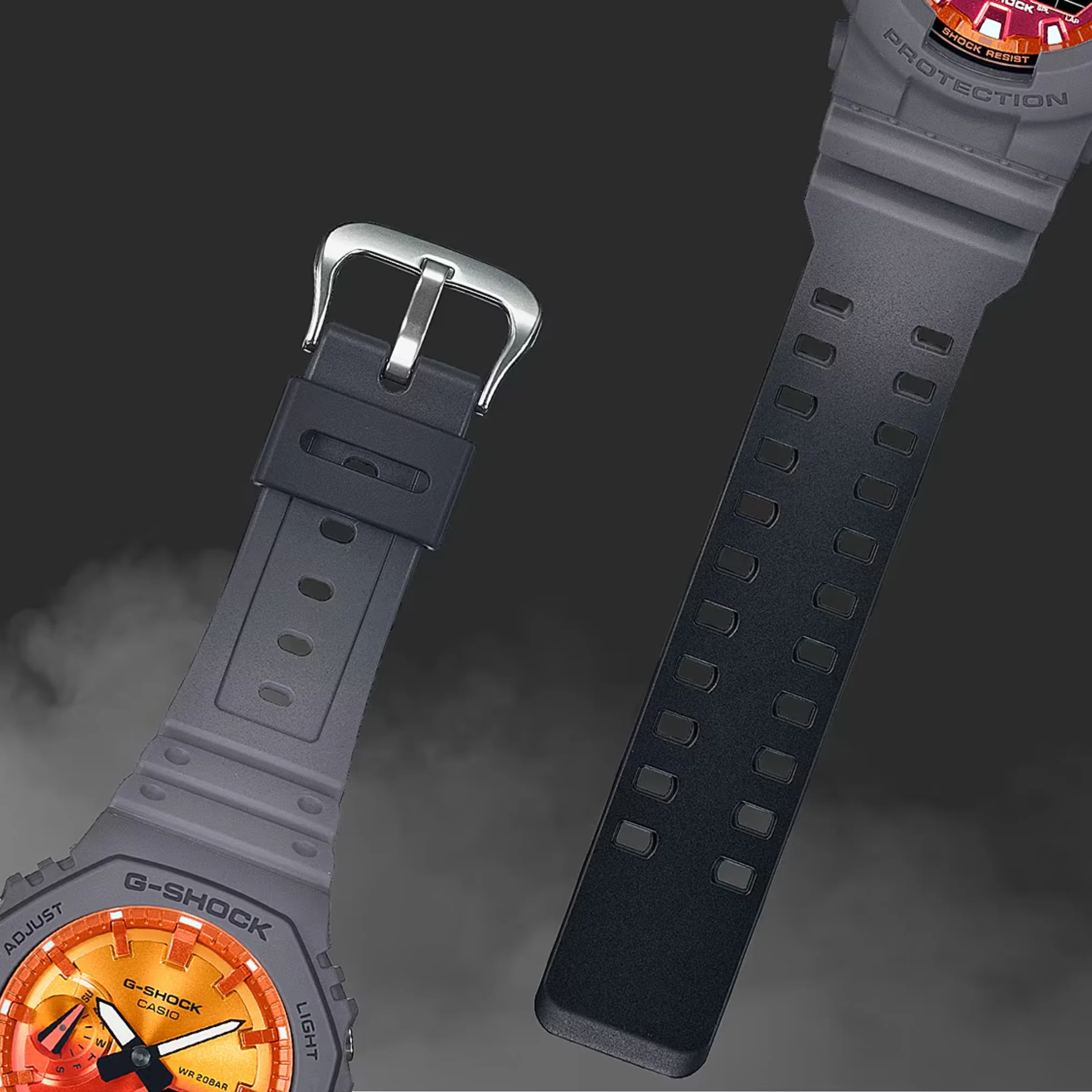 CASIO G-SHOCK GA-100FL-8ADR STANDARD ANALOG-DIGITAL ORANGE MEN WATCH - Image 5