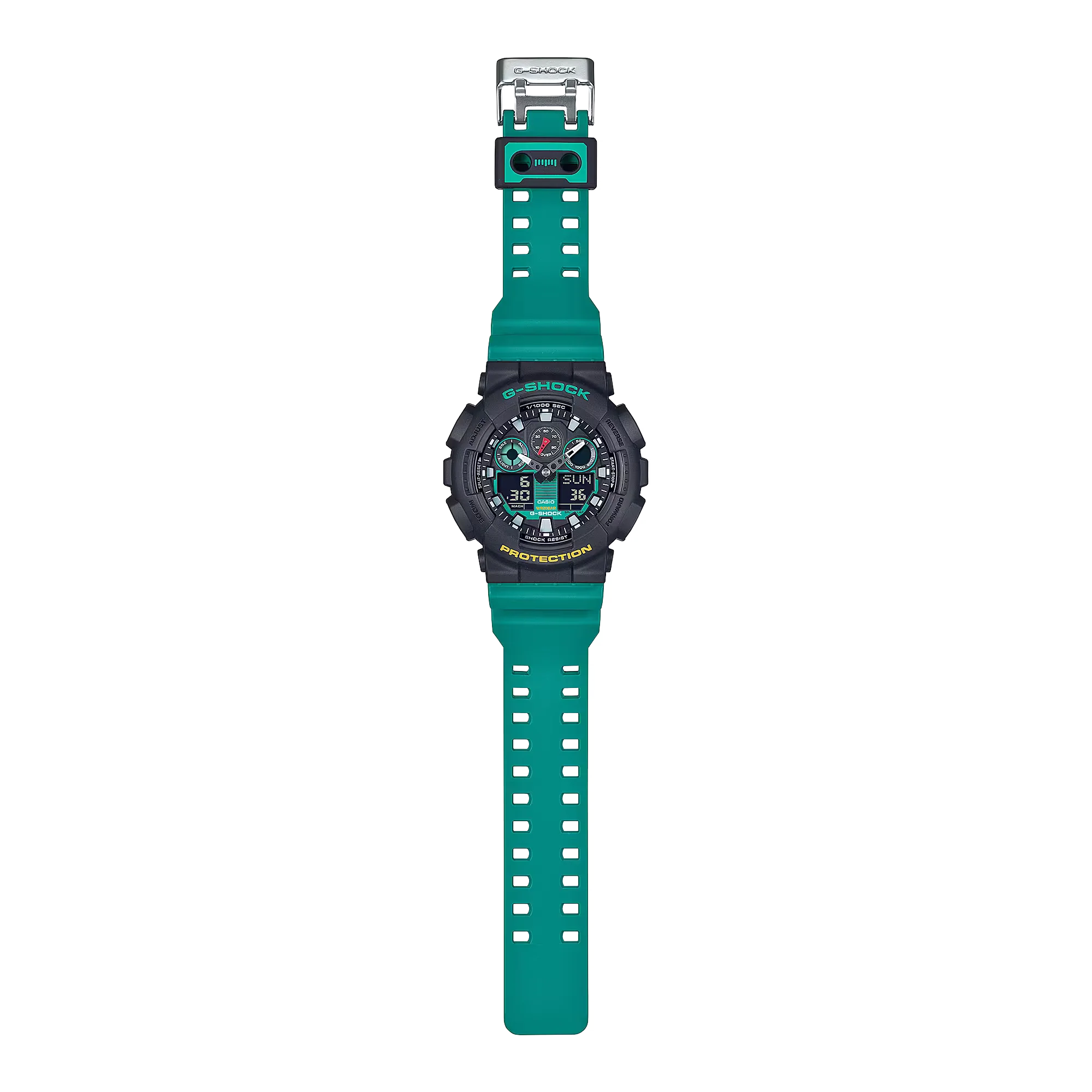 CASIO G-SHOCK GA-100MT-1A3DR MIX TAPE SPECIAL COLOUR GREEN WATCH - Image 2