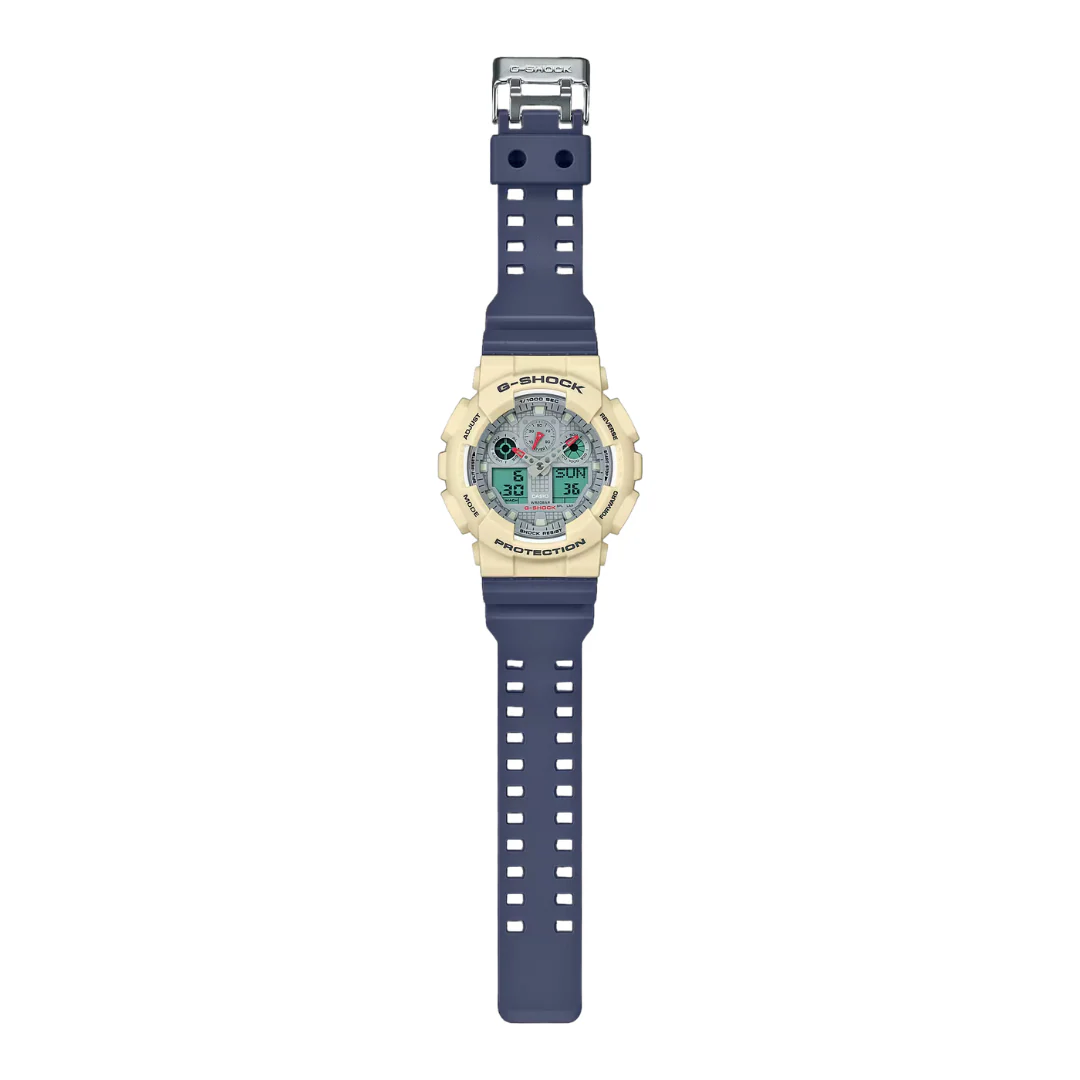 CASIO G-SHOCK GA-100PC-7A2DR STANDARD ANALOG-DIGITAL BLUE WATCH - Image 2