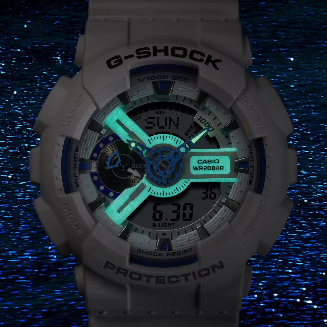 CASIO G-SHOCK GA-110HDS-7ADR STANDARD ANALOG-DIGITAL WHITE WATCH - Image 3