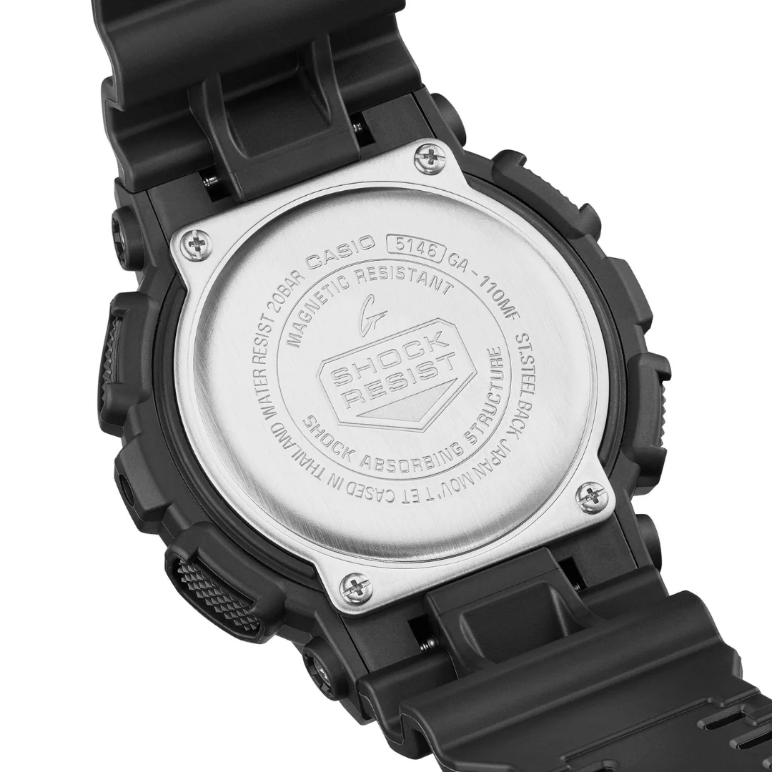 CASIO G-SHOCK GA-110MF-1ADR SPECIAL COLOR ANALOG-DIGITAL BLACK MEN WATCH - Image 5