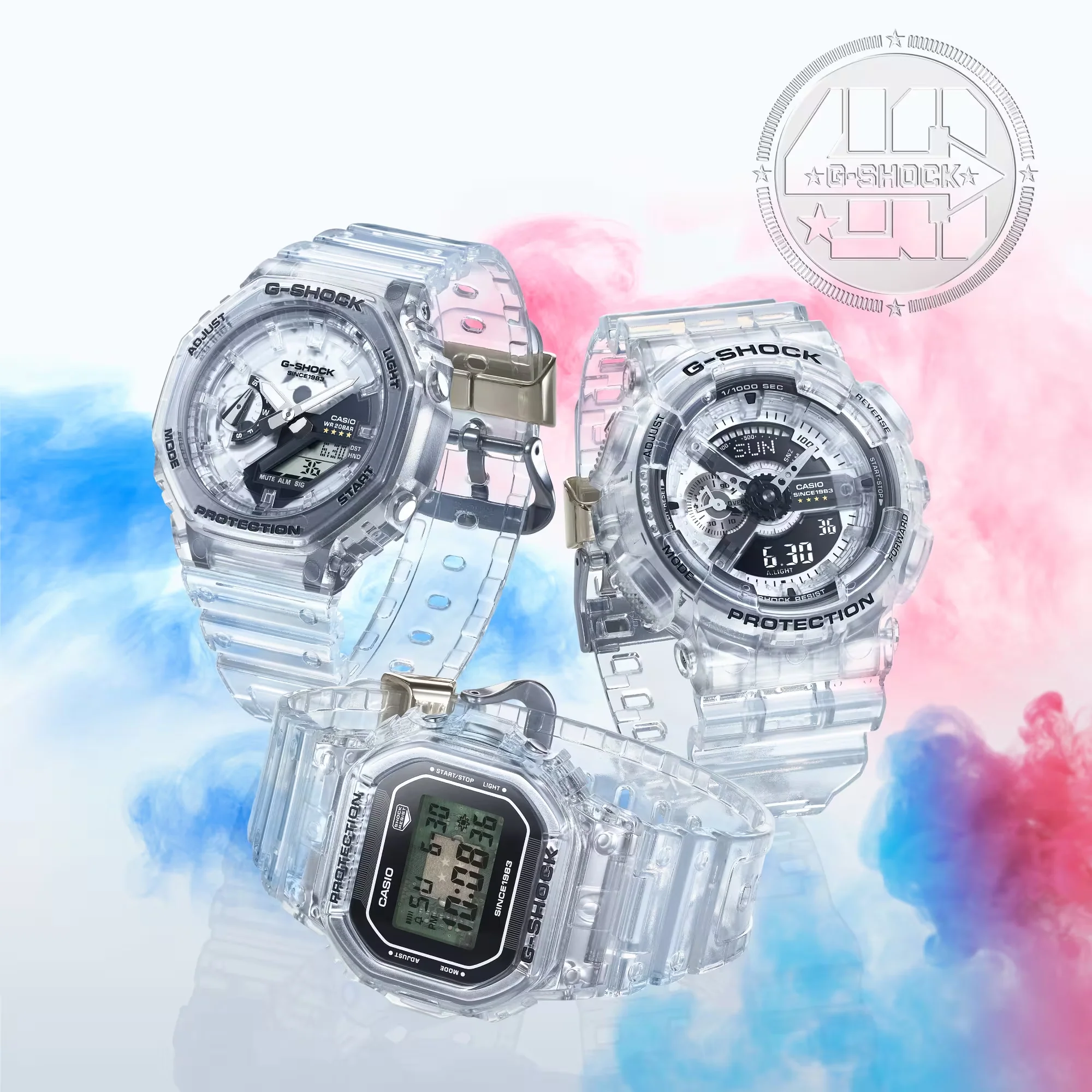 CASIO G-SHOCK GA-114RX-7ADR 40TH ANNIVERSARY CLEAR REMIX ANALOG-DIGITAL TRANSPARENT WATCH - Image 10