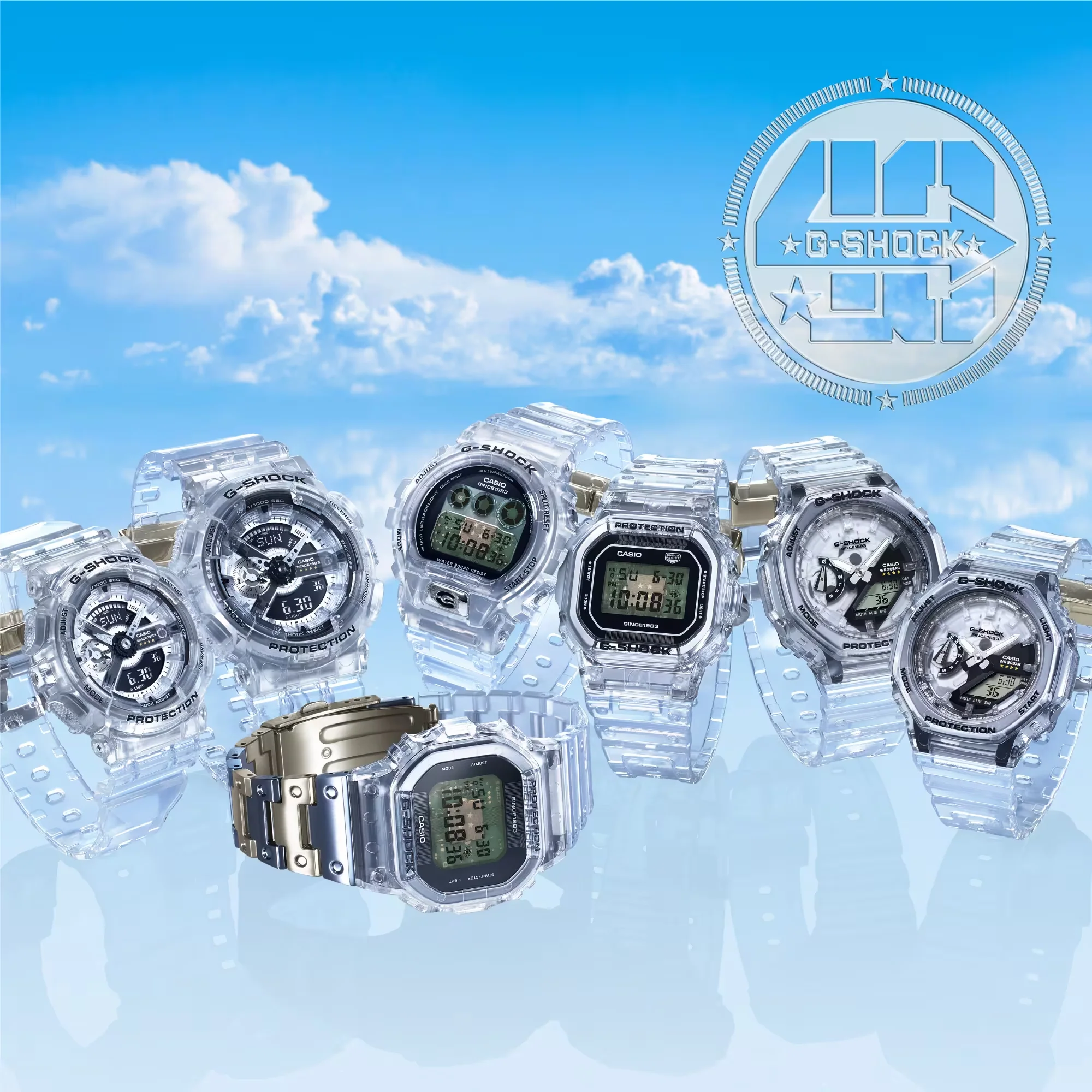 CASIO G-SHOCK GA-114RX-7ADR 40TH ANNIVERSARY CLEAR REMIX ANALOG-DIGITAL TRANSPARENT WATCH - Image 9