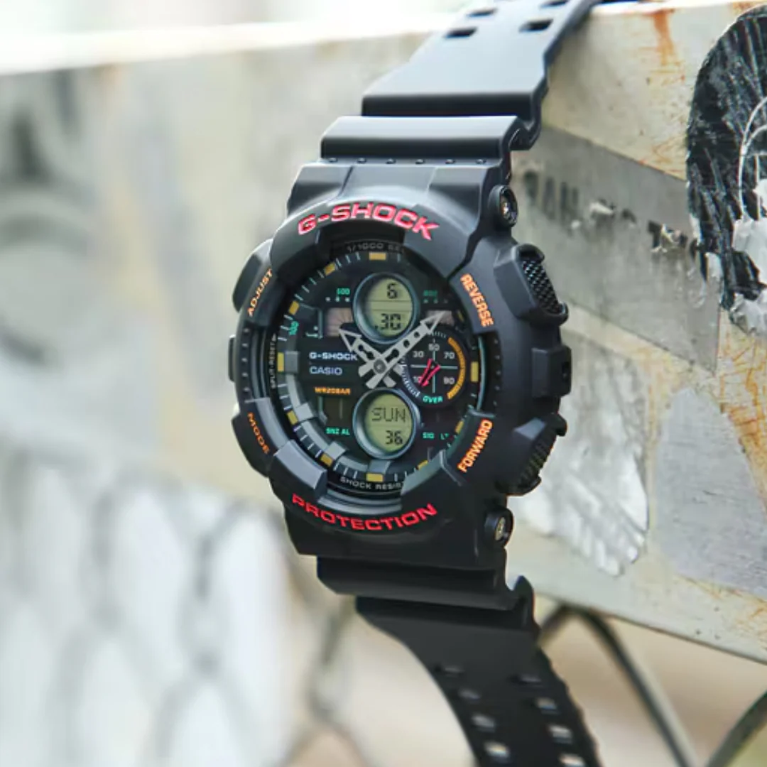 CASIO G-SHOCK GA-140-1A4DR STANDARD ANALOG-DIGITAL BLACK WATCH - Image 6