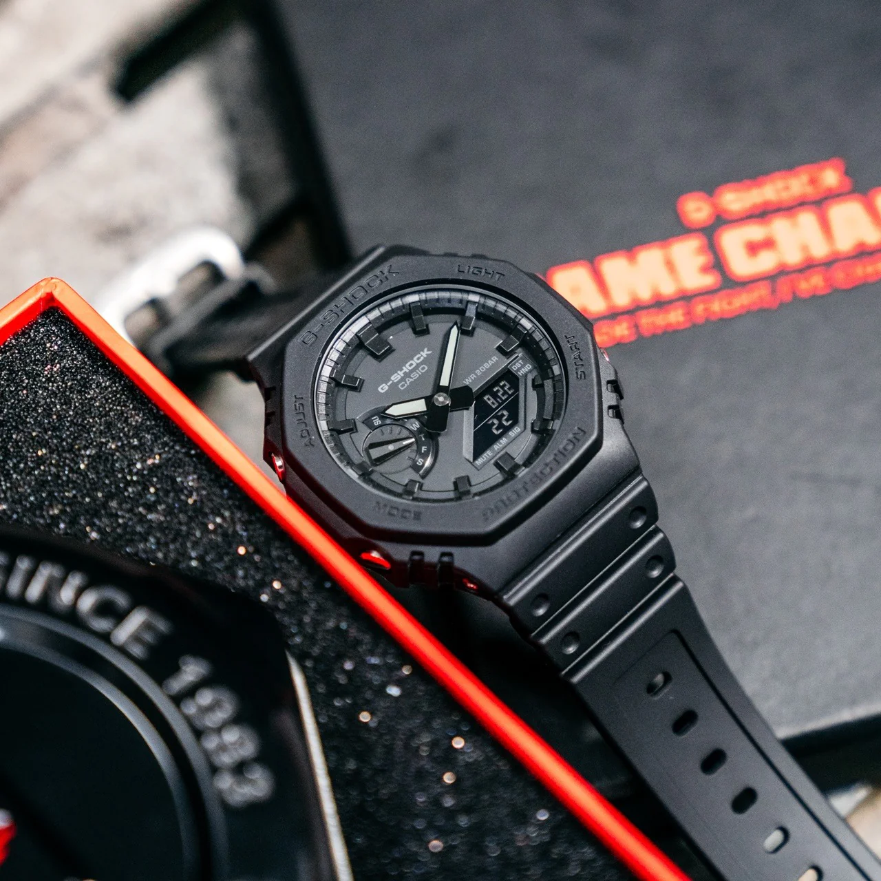 CASIO G-SHOCK GA-2100-1A1DR STANDARD ANALOG-DIGITAL BLACK WATCH - Image 12