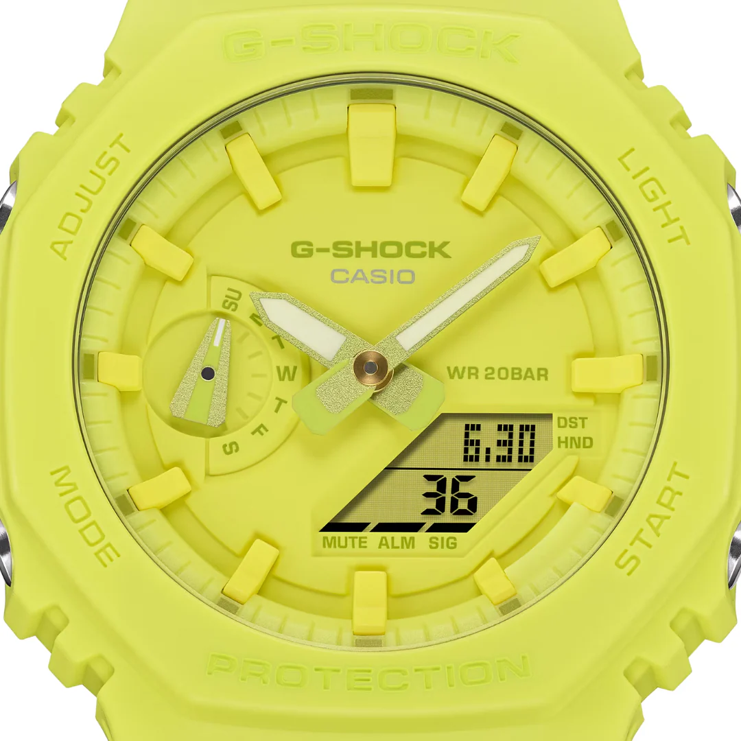 CASIO G-SHOCK GA-2100-9A9DR ANALOG-DIGITAL VOLT YELLOW WATCH - Image 4