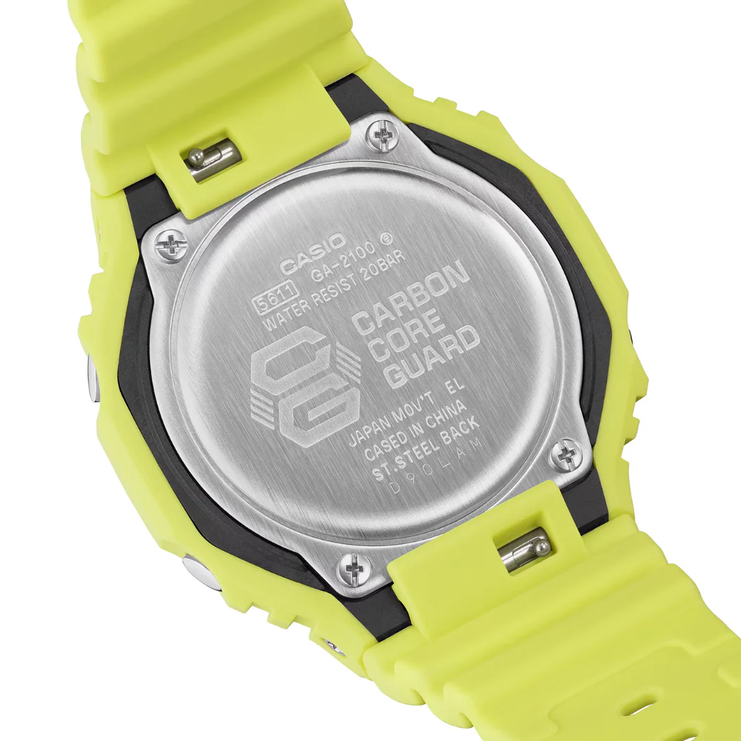 CASIO G-SHOCK GA-2100-9A9DR ANALOG-DIGITAL VOLT YELLOW WATCH - Image 7