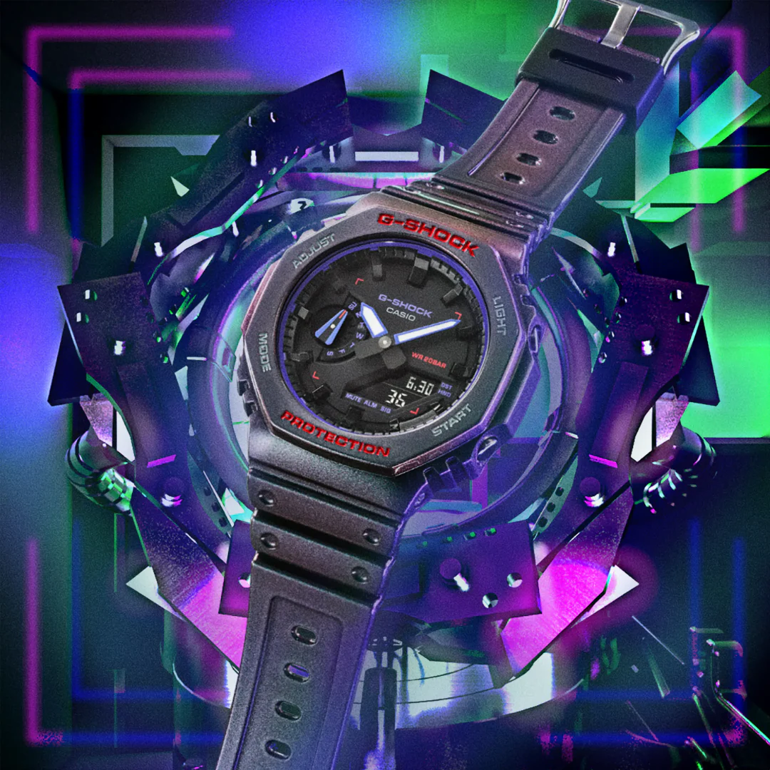 CASIO G-SHOCK GA-2100AH-6ADR SPECIAL COLOUR MODELS AIM HIGH GREY WATCH - Image 3