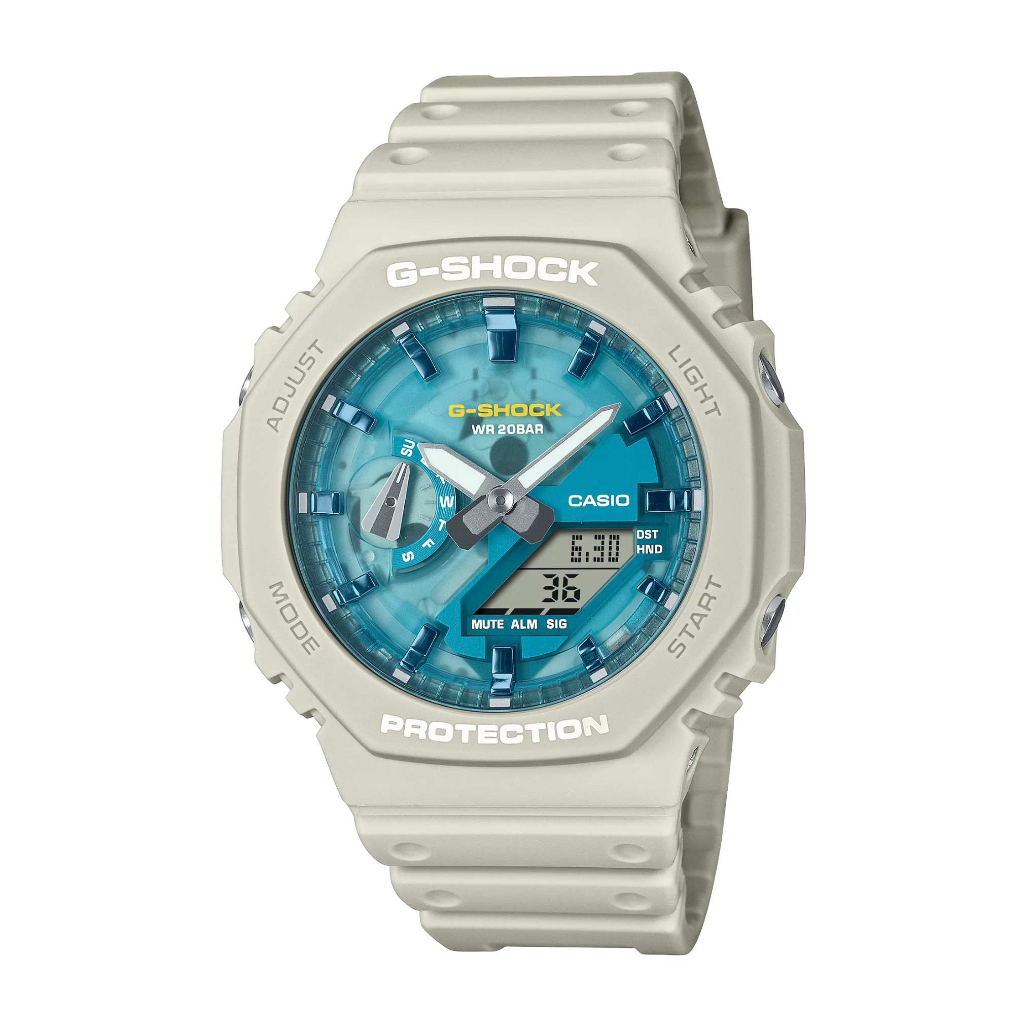 CASIO G-SHOCK GA-2100AS-5ADR STANDARD ANALOG-DIGITAL BEIGE MEN WATCH