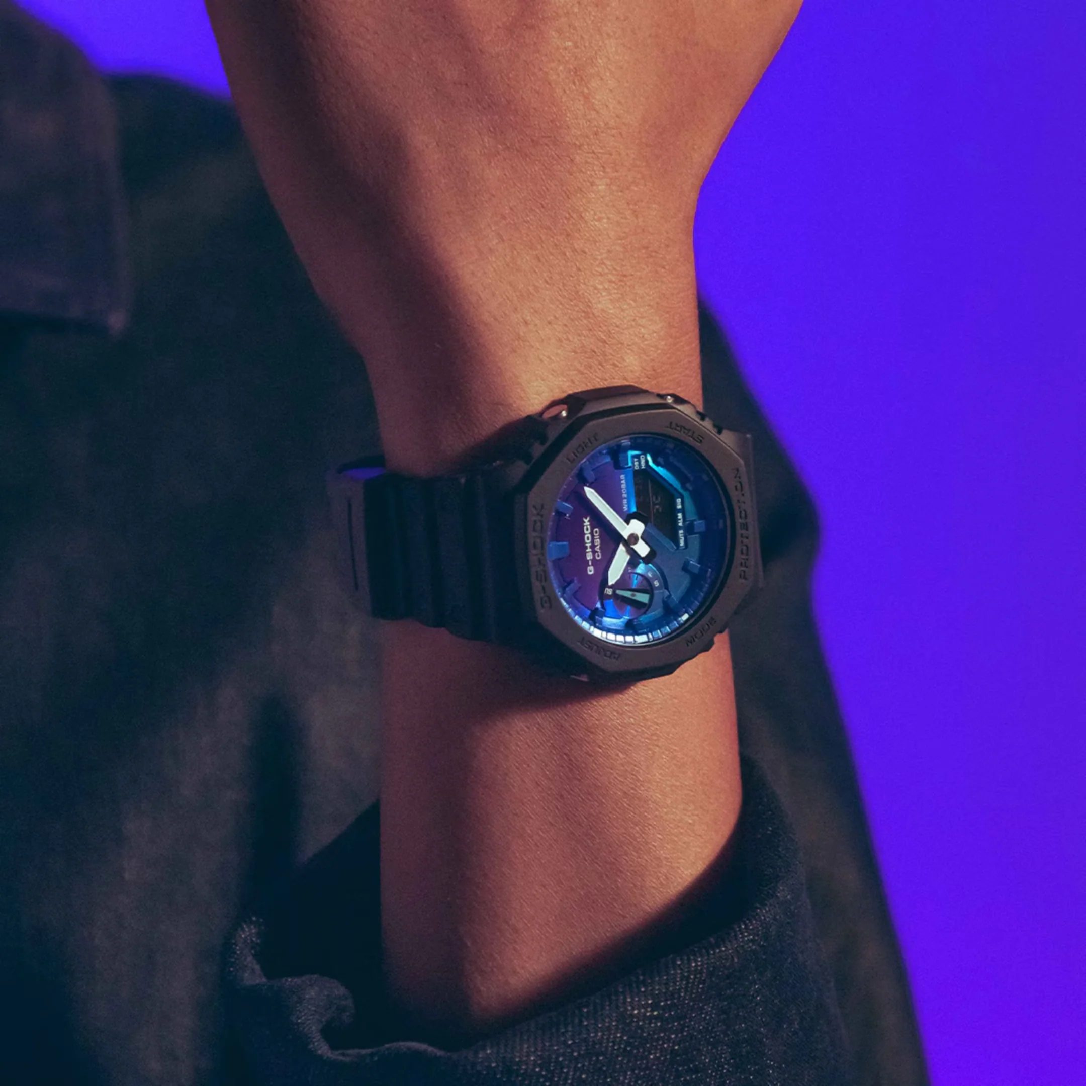 CASIO G-SHOCK GA-2100FL-1ADR STANDARD ANALOG-DIGITAL BLUE MEN WATCH - Image 11