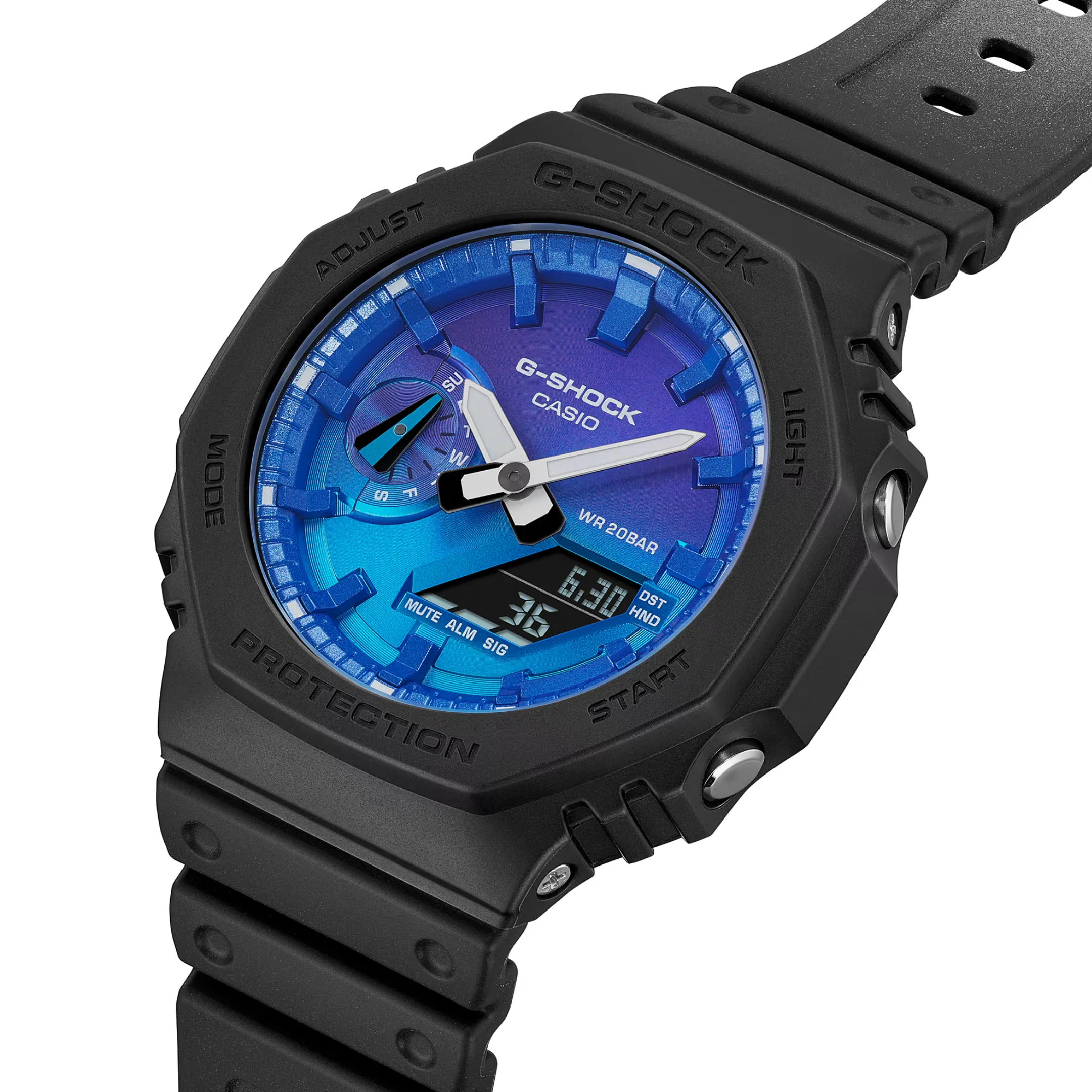 CASIO G-SHOCK GA-2100FL-1ADR STANDARD ANALOG-DIGITAL BLUE MEN WATCH - Image 2