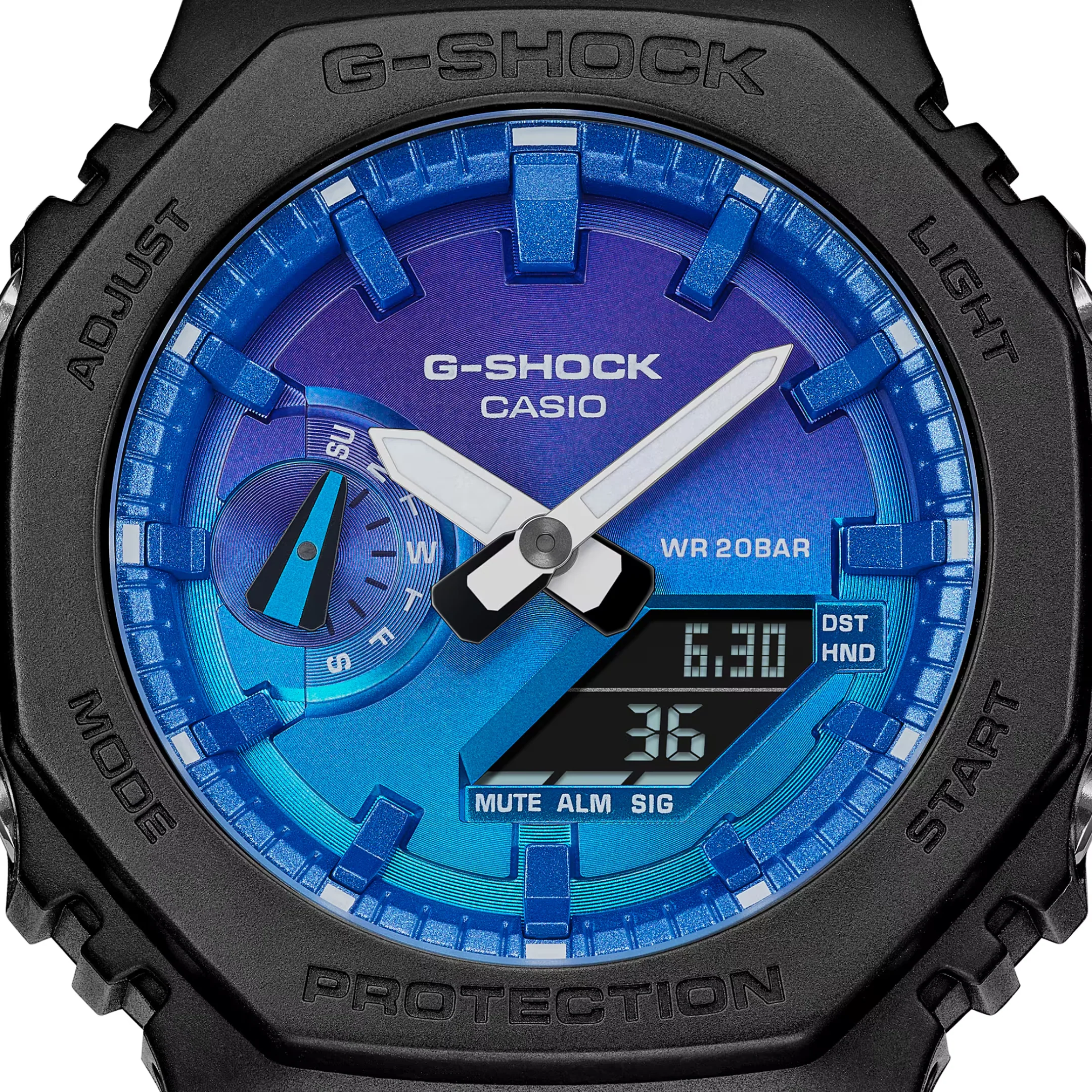 CASIO G-SHOCK GA-2100FL-1ADR STANDARD ANALOG-DIGITAL BLUE MEN WATCH - Image 6