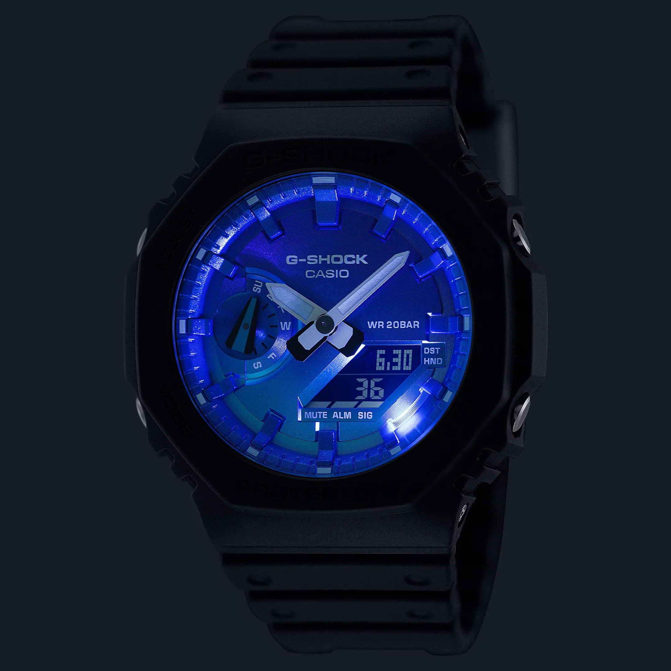 CASIO G-SHOCK GA-2100FL-1ADR STANDARD ANALOG-DIGITAL BLUE MEN WATCH - Image 7