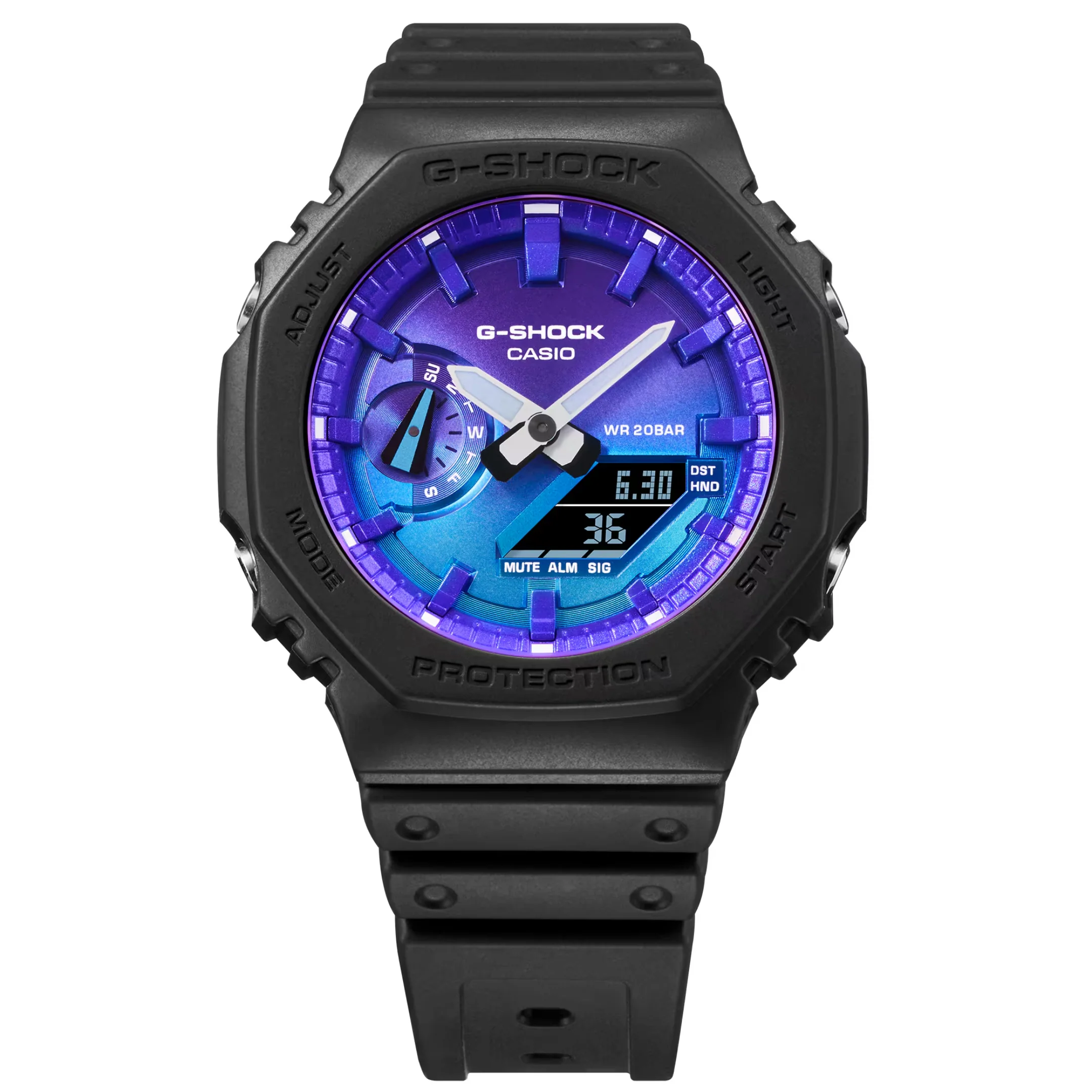 CASIO G-SHOCK GA-2100FL-1ADR STANDARD ANALOG-DIGITAL BLUE MEN WATCH - Image 8