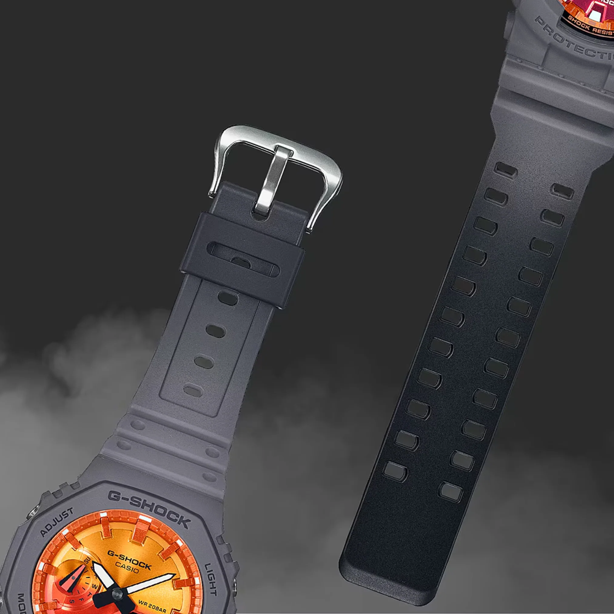 CASIO G-SHOCK GA-2100FL-8ADR STANDARD ANALOG-DIGITAL ORANGE MEN WATCH - Image 11