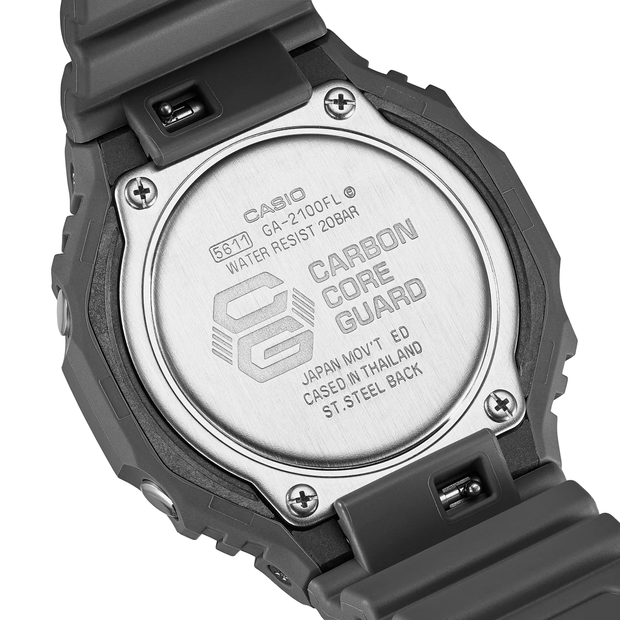 CASIO G-SHOCK GA-2100FL-8ADR STANDARD ANALOG-DIGITAL ORANGE MEN WATCH - Image 3