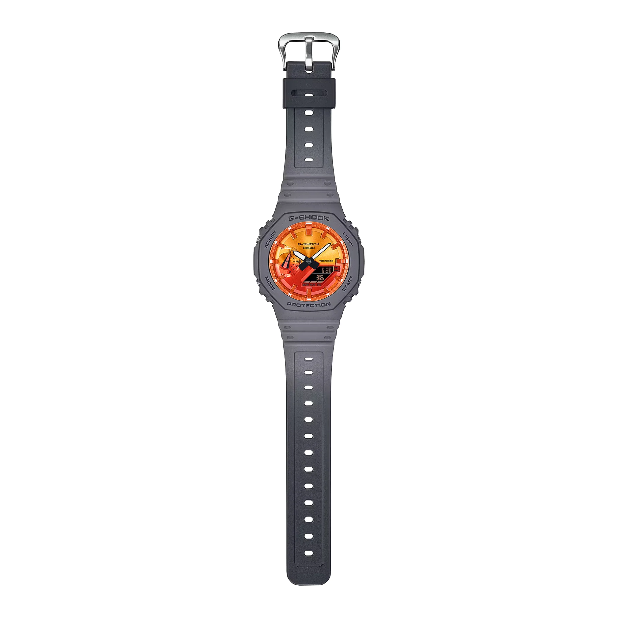 CASIO G-SHOCK GA-2100FL-8ADR STANDARD ANALOG-DIGITAL ORANGE MEN WATCH - Image 5
