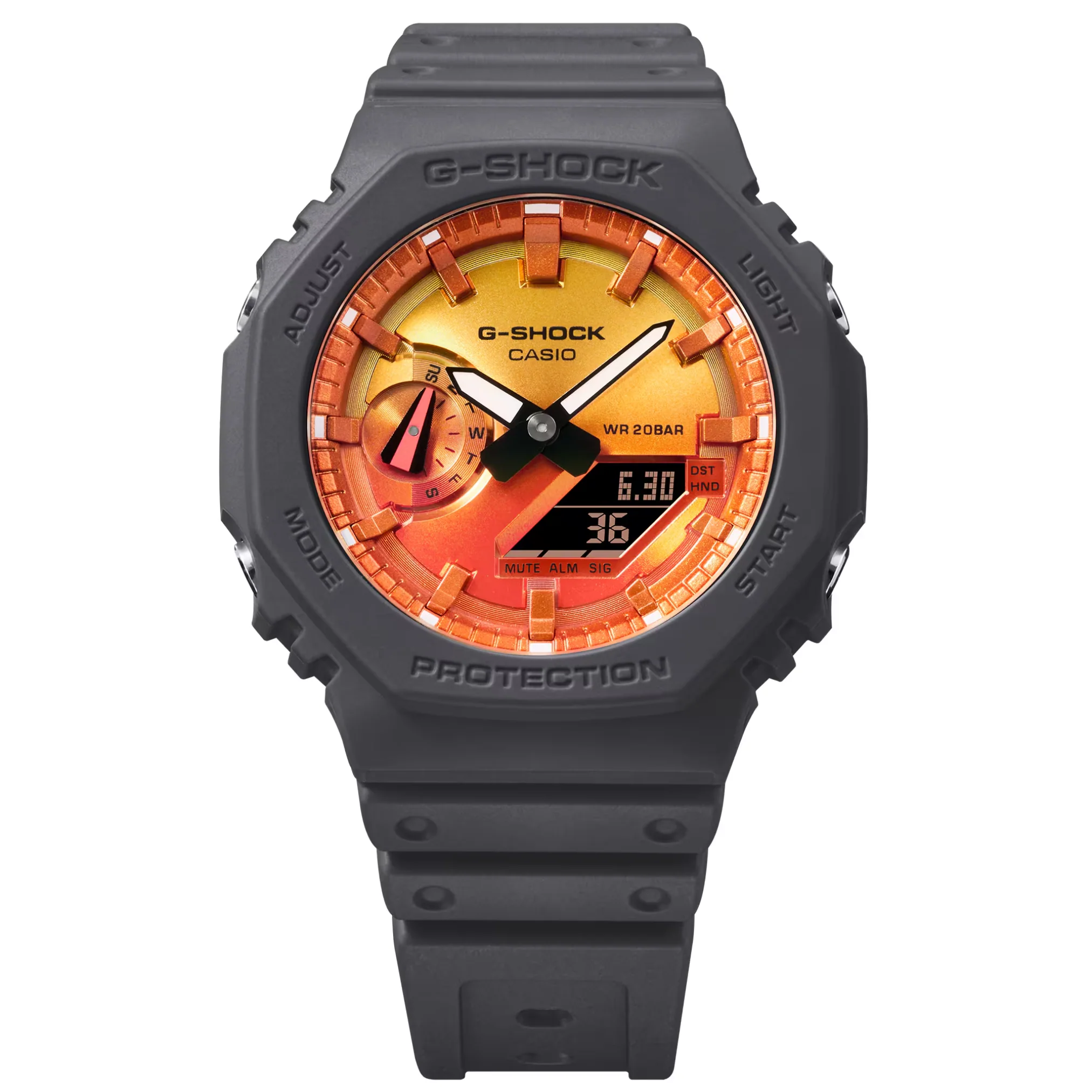 CASIO G-SHOCK GA-2100FL-8ADR STANDARD ANALOG-DIGITAL ORANGE MEN WATCH - Image 7
