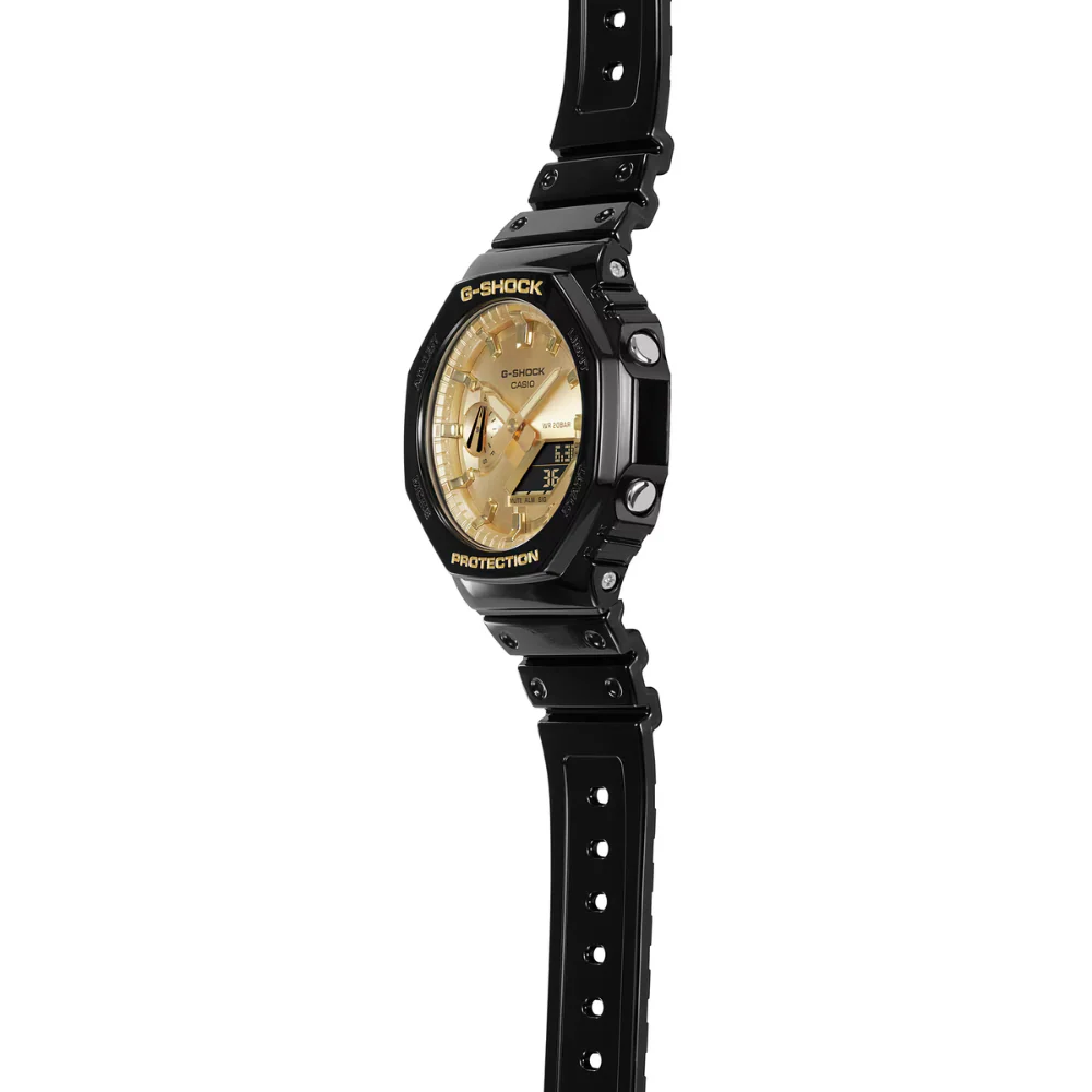 CASIO G-SHOCK GA-2100GB-1ADR ANALOG-DIGITAL BLACK GOLD WATCH - Image 3