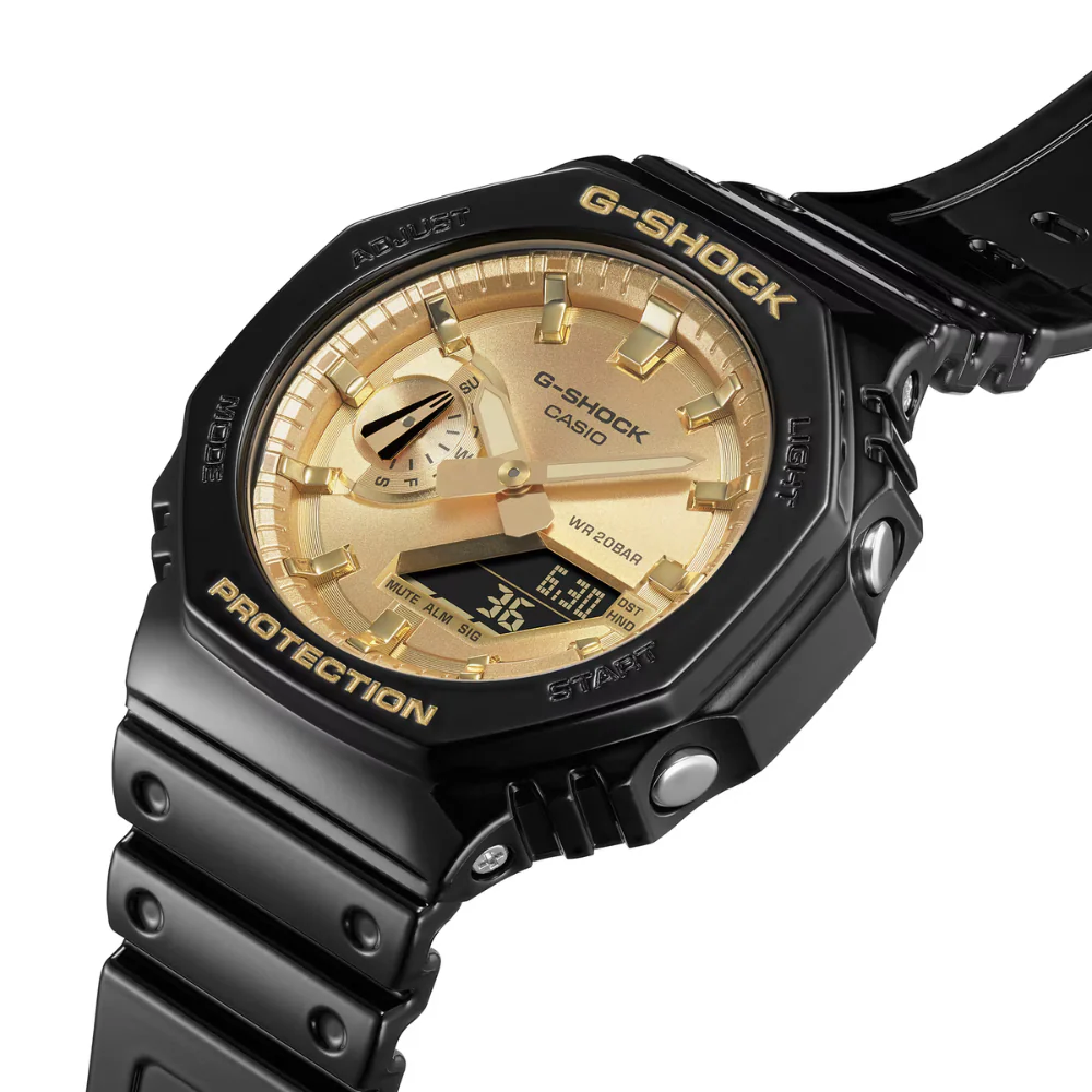CASIO G-SHOCK GA-2100GB-1ADR ANALOG-DIGITAL BLACK GOLD WATCH - Image 5