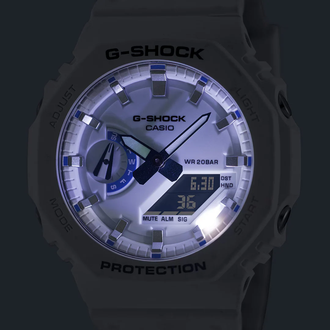 CASIO G-SHOCK GA-2100HDS-7ADR STANDARD ANALOG-DIGITAL WHITE WATCH - Image 4