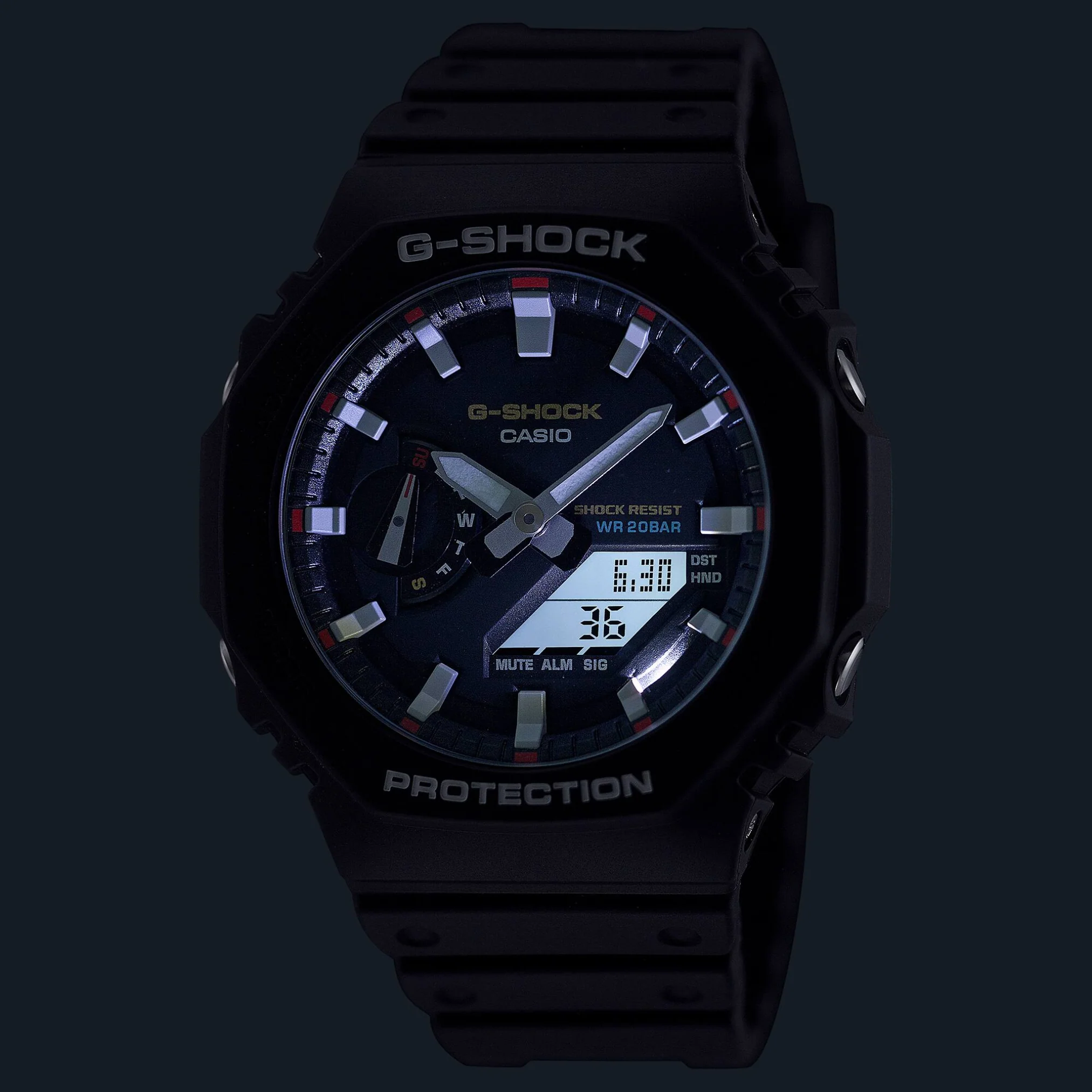 CASIO G-SHOCK GA-2100RL-1ADR STANDARD ANALOG-DIGITAL BLACK MEN WATCH - Image 5