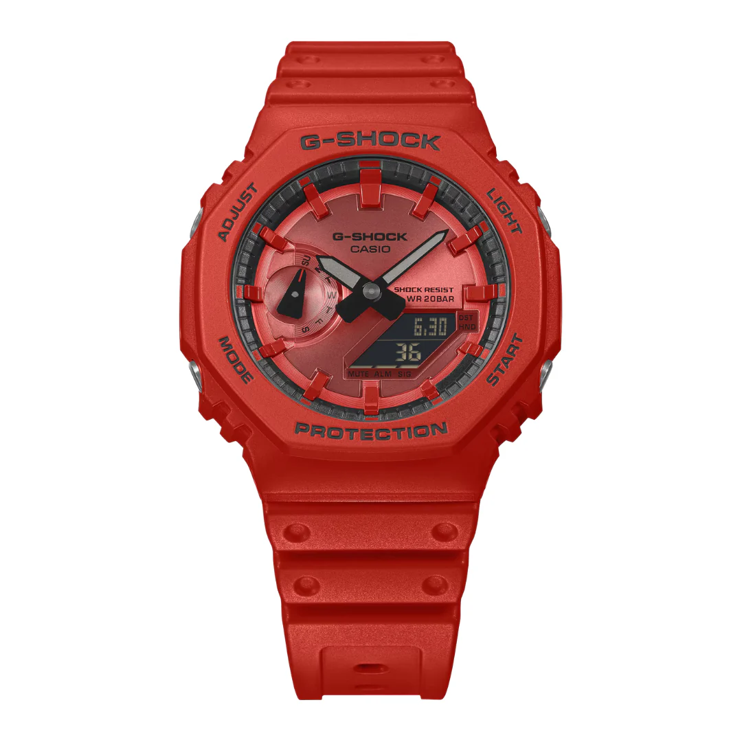 CASIO G-SHOCK GA-2100RRB-4ADR STANDARD ANALOG-DIGITAL RED MEN WATCH - Image 3