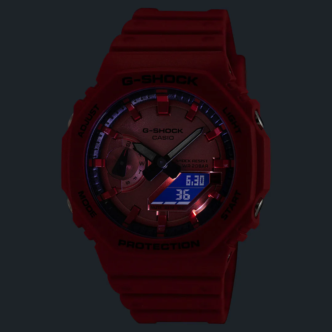 CASIO G-SHOCK GA-2100RRB-4ADR STANDARD ANALOG-DIGITAL RED MEN WATCH - Image 5