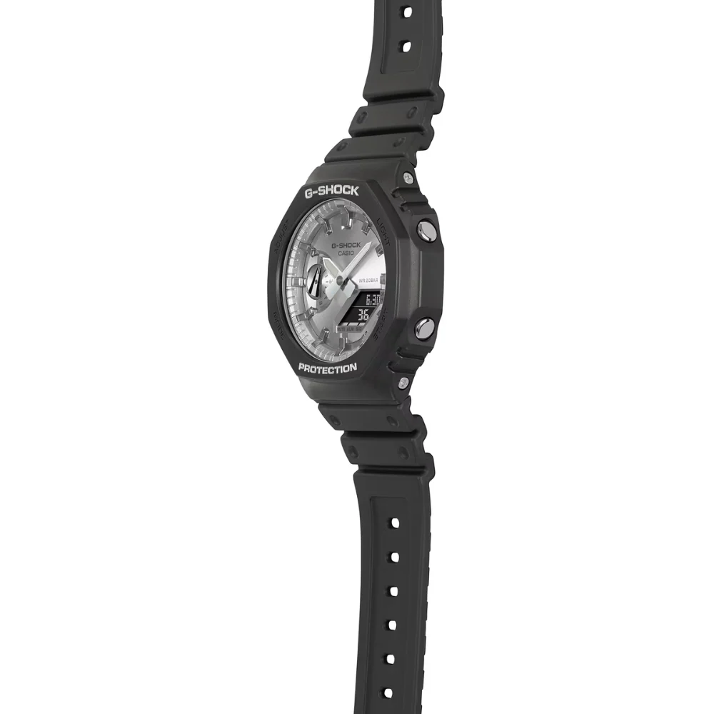 CASIO G-SHOCK GA-2100SB-1ADR ANALOG-DIGITAL BLACK SILVER WATCH - Image 4