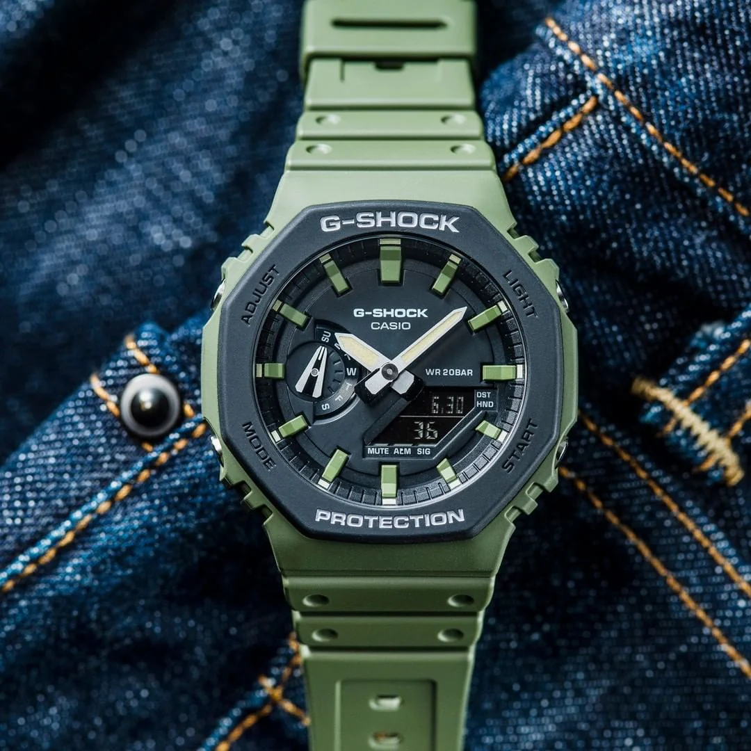 CASIO G-SHOCK GA-2110SU-3ADR SPECIAL COLOUR MODELS GREEN WATCH - Image 2