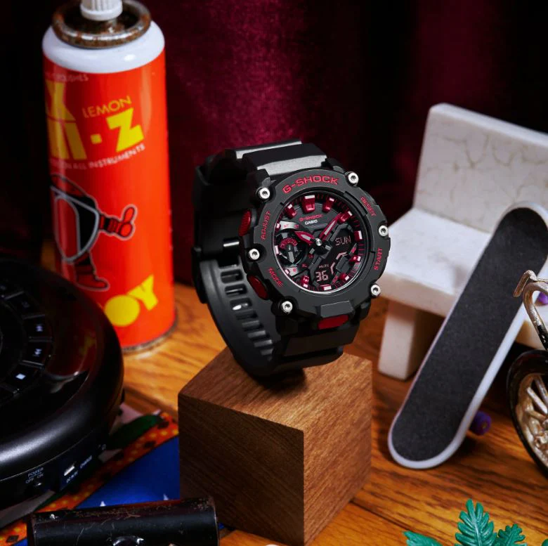 CASIO G-SHOCK GA-2200BNR-1ADR STANDARD ANALOG-DIGITAL BLACK WATCH - Image 8
