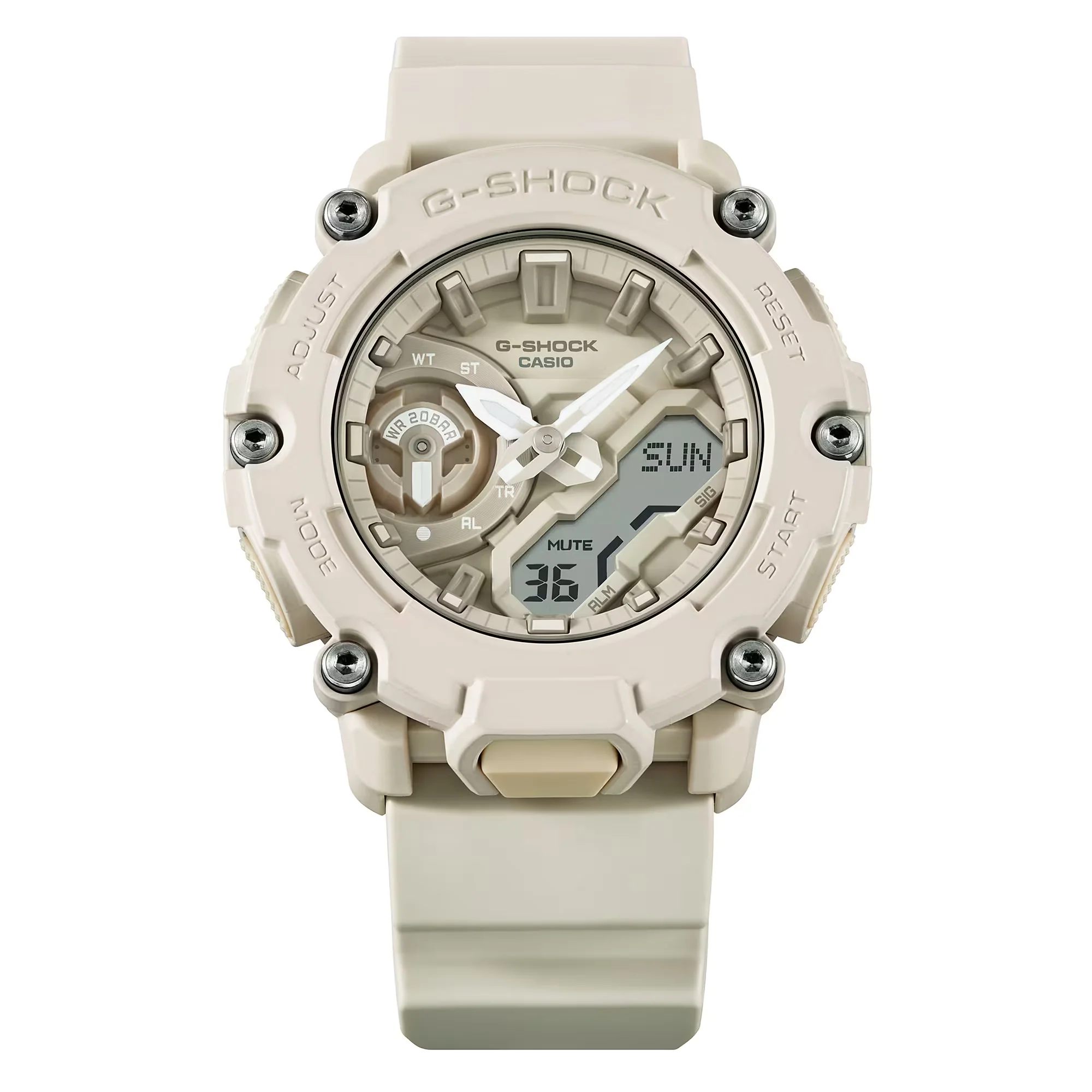 CASIO G-SHOCK GA-2200NC-7ADR ANALOG-DIGITAL BEIGE MEN WATCH - Image 3