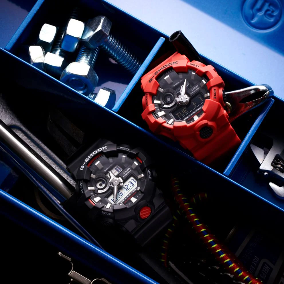 CASIO G-SHOCK GA-700-1ADR STANDARD ANALOG-DIGITAL BLACK WATCH - Image 3