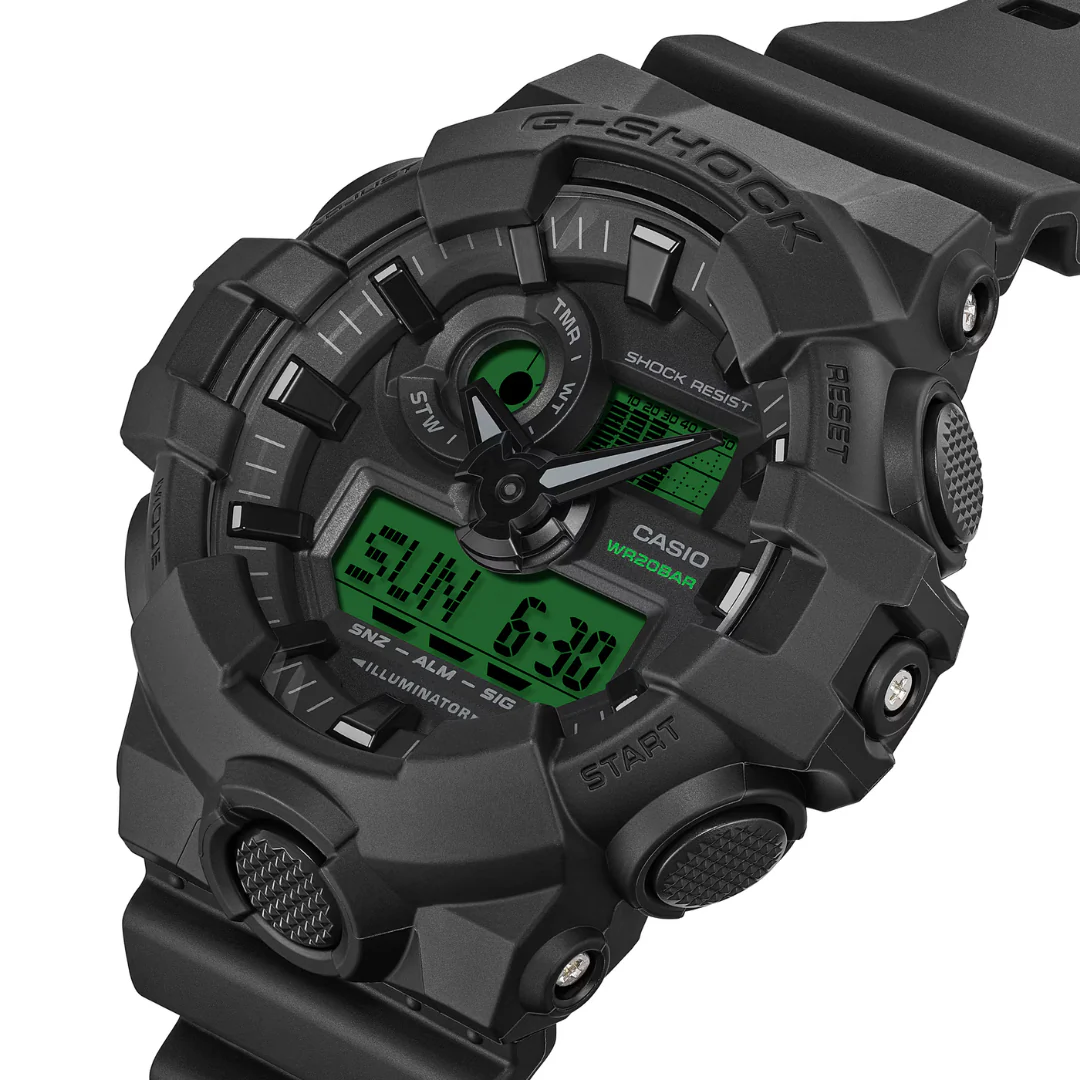 CASIO G-SHOCK GA-700BEG-1ADR SPECIAL COLOR MODELS BLACK MEN WATCH - Image 2