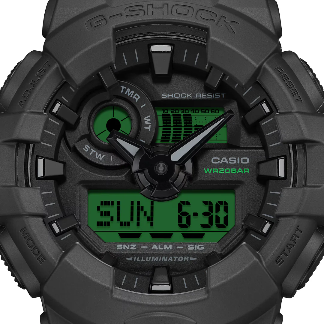 CASIO G-SHOCK GA-700BEG-1ADR SPECIAL COLOR MODELS BLACK MEN WATCH - Image 5