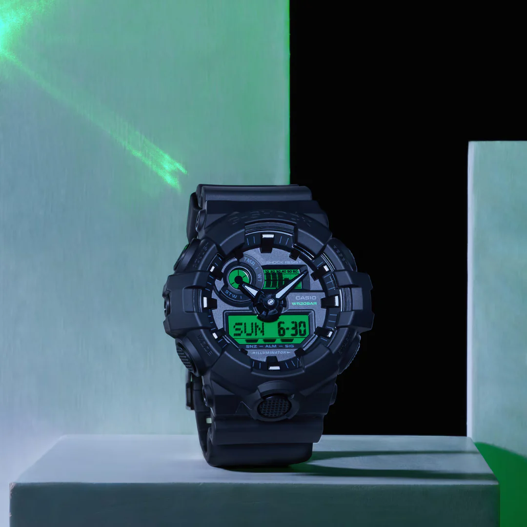 CASIO G-SHOCK GA-700BEG-1ADR SPECIAL COLOR MODELS BLACK MEN WATCH - Image 6