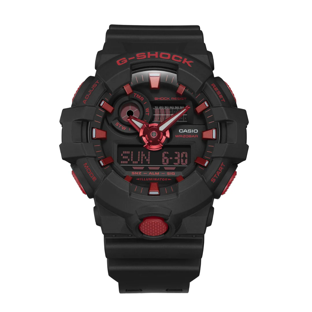 CASIO G-SHOCK GA-700BNR-1ADR SPECIAL COLOUR MODELS BLACK WATCH - Image 2