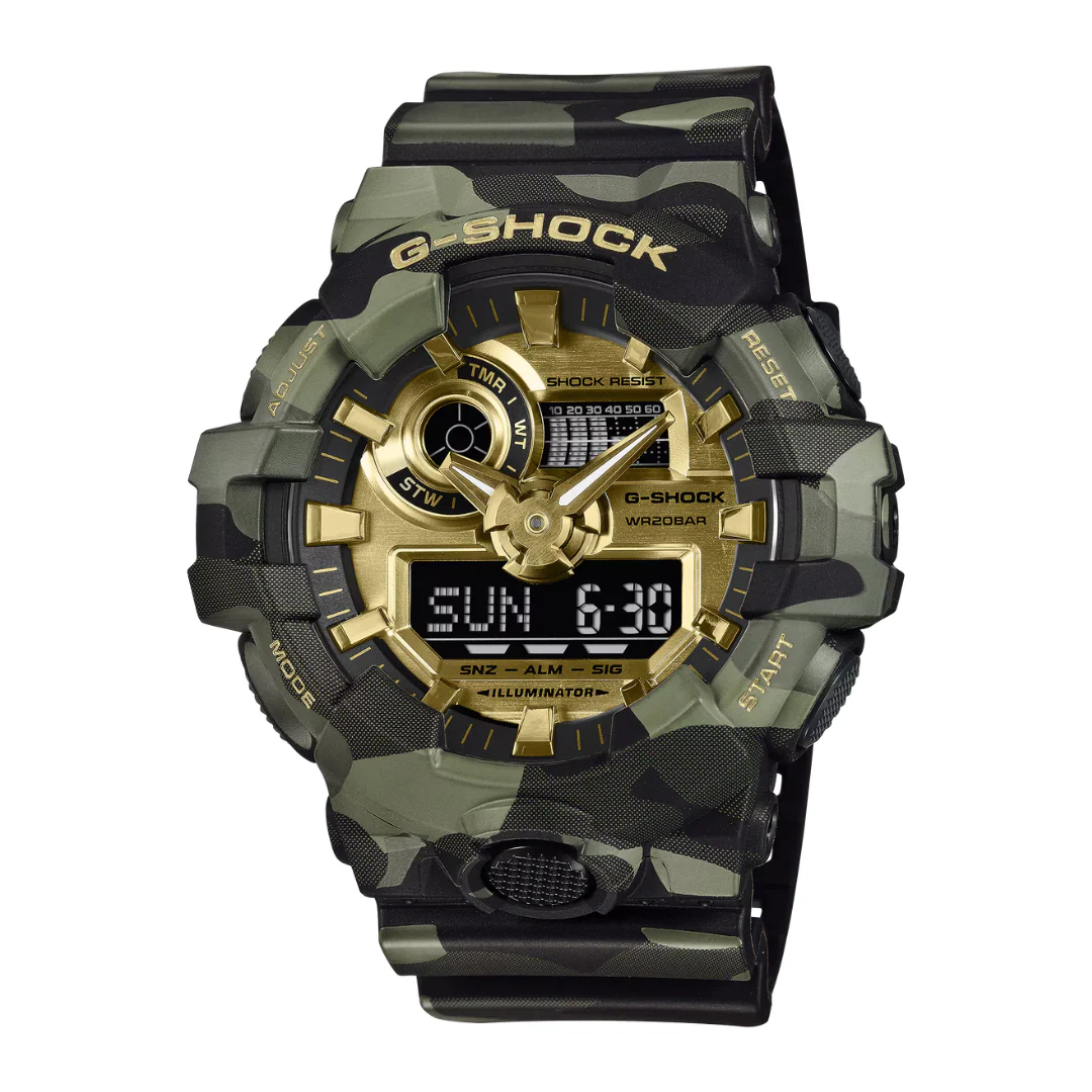 CASIO G-SHOCK GA-700CMG-3ADR BOLD CAMO MEN WATCH