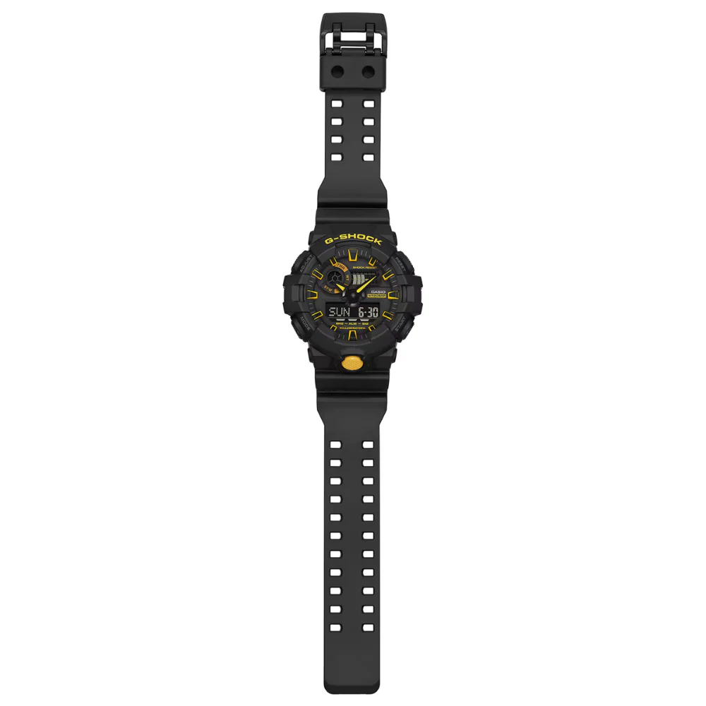 CASIO G-SHOCK GA-700CY-1ADR CAUTION YELLOW ANALOG-DIGITAL BLACK MEN WATCH - Image 2