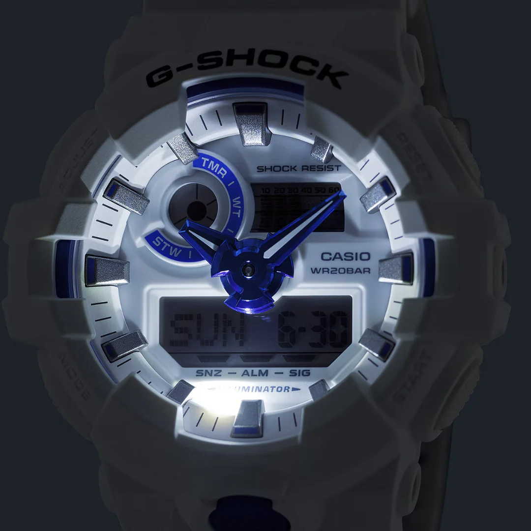 CASIO G-SHOCK GA-700HDS-7ADR STANDARD ANALOG-DIGITAL WHITE WATCH - Image 4