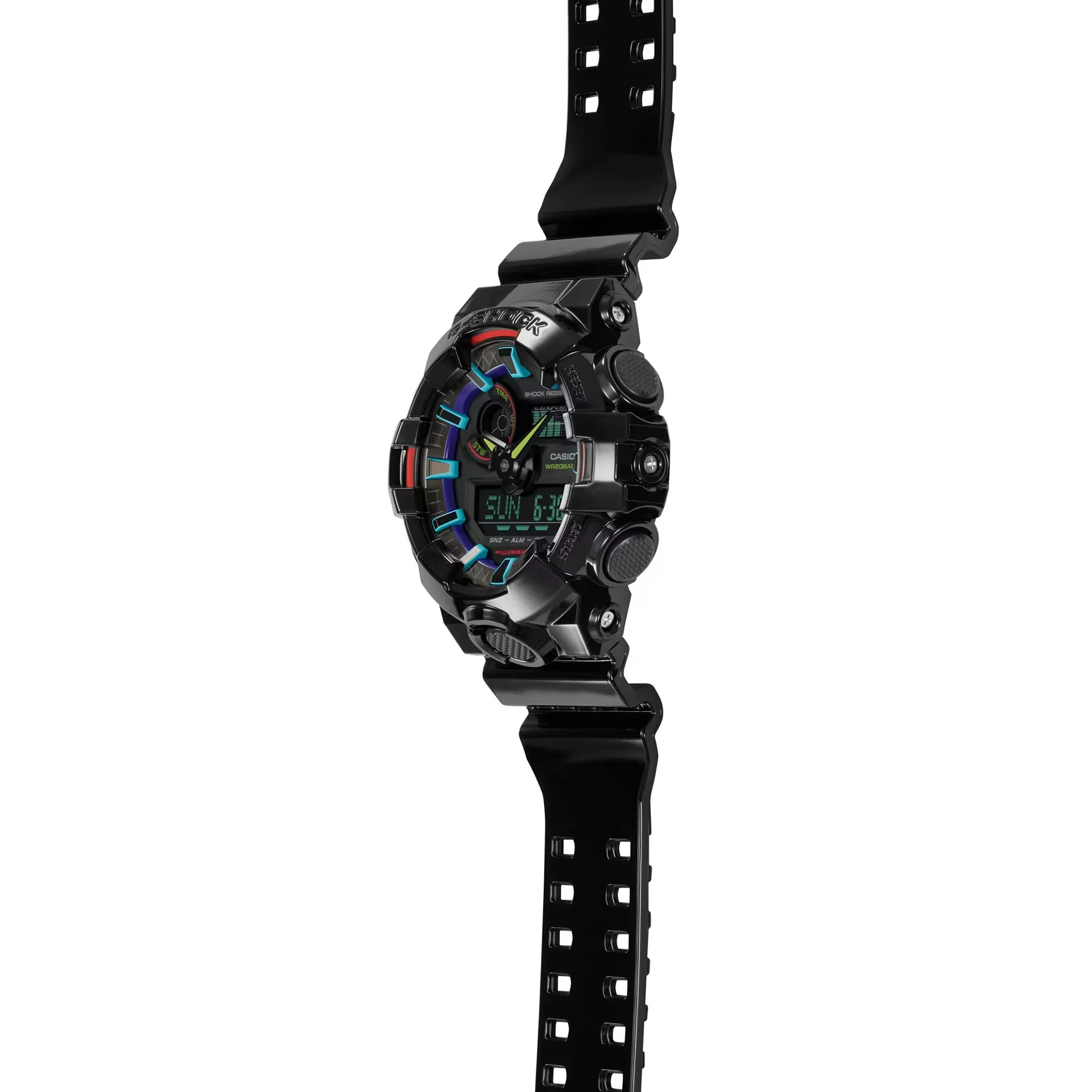 CASIO G-SHOCK GA-700RGB-1ADR VIRTUAL RAINBOW ANALOG DIGITAL BLACK WATCH - Image 5