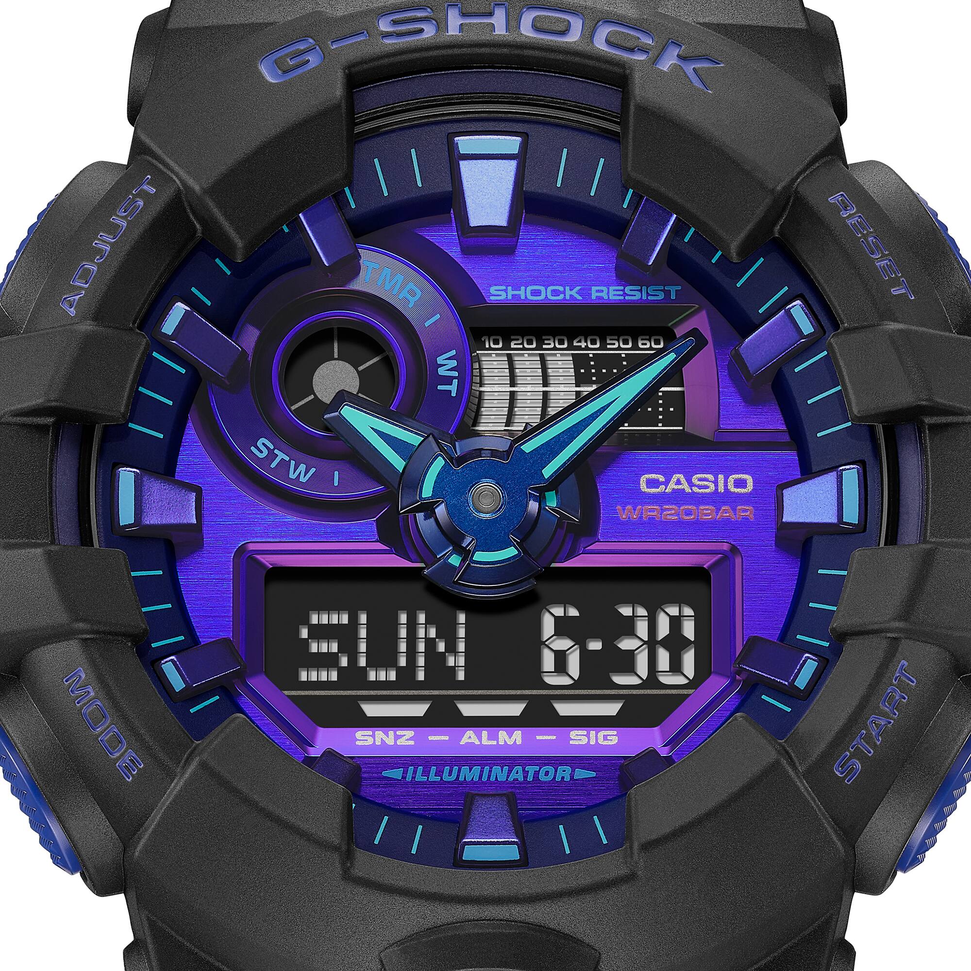 CASIO G-SHOCK GA-700VB-1ADR SPECIAL COLOUR MODELS BLACK WATCH - Image 3