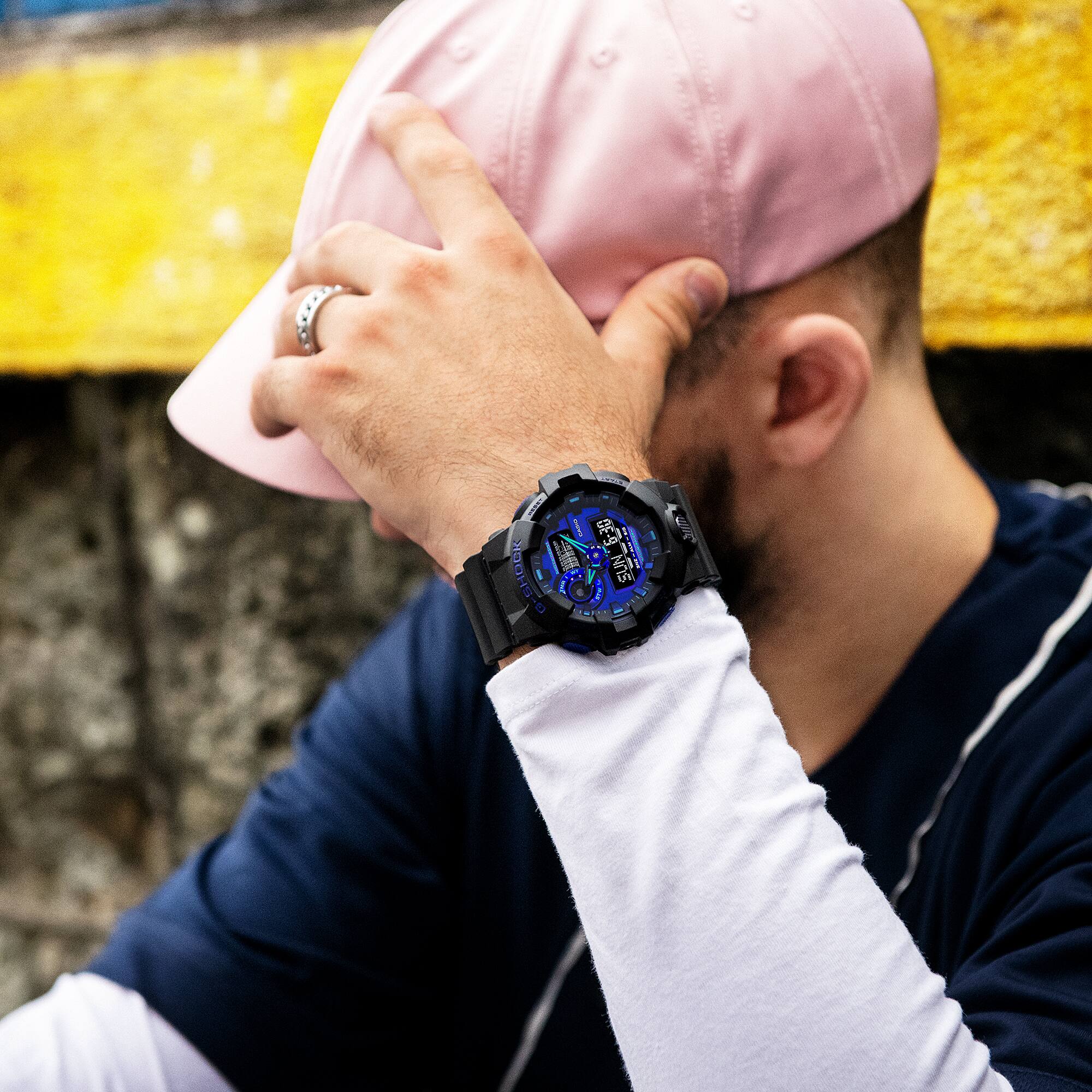CASIO G-SHOCK GA-700VB-1ADR SPECIAL COLOUR MODELS BLACK WATCH - Image 9