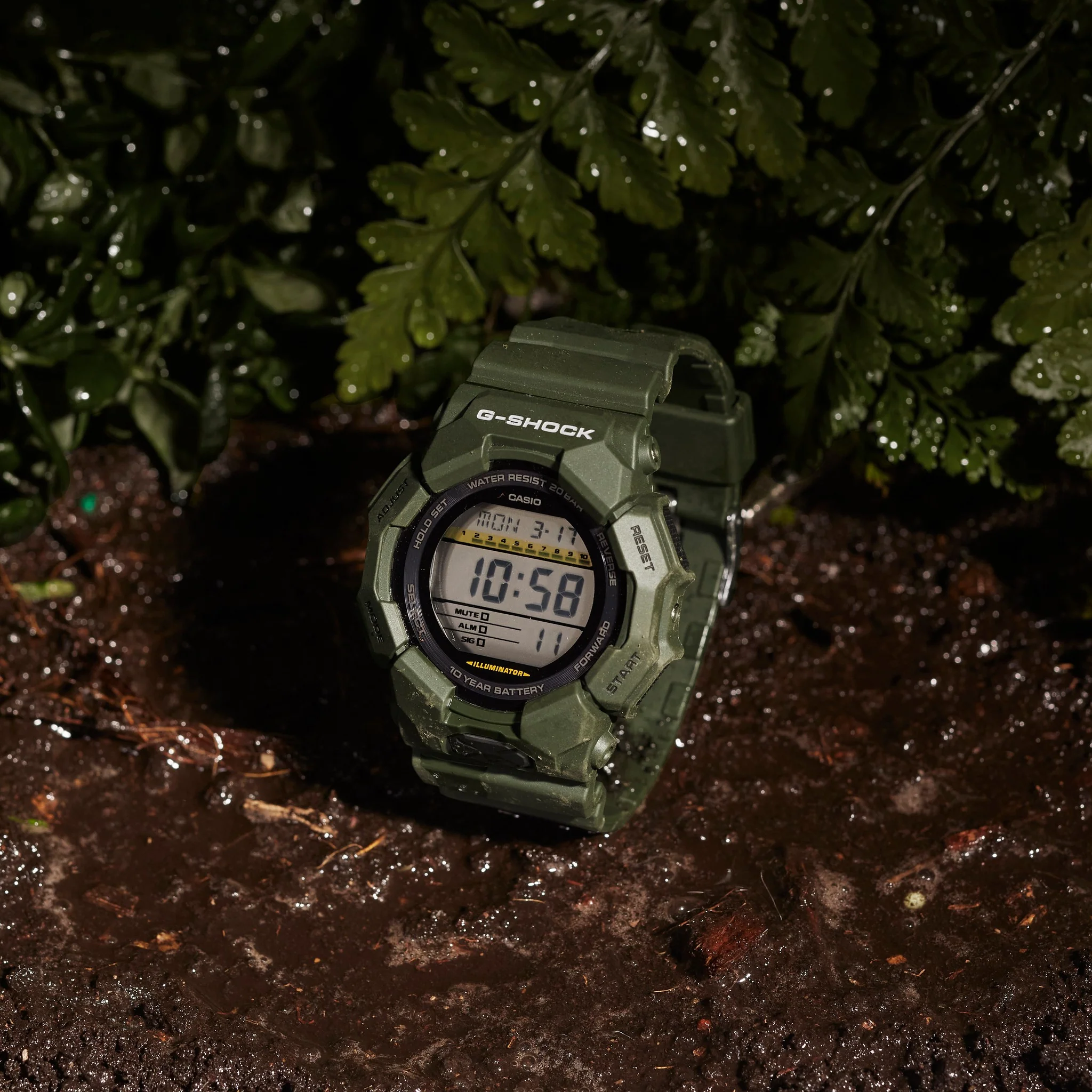 CASIO G-SHOCK GD-010-3DR STANDARD DIGITAL GREEN WATCH - Image 14