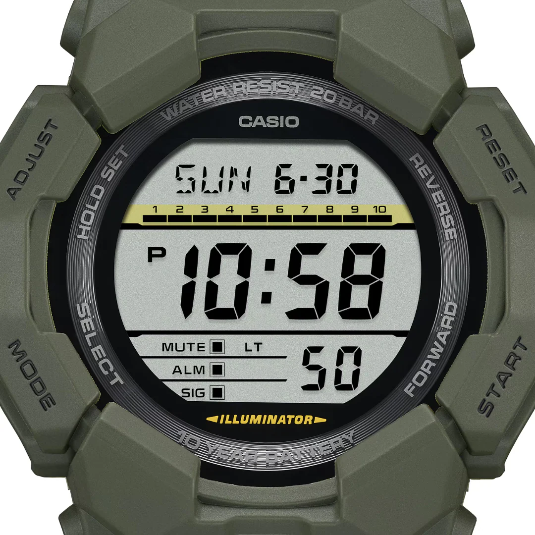 CASIO G-SHOCK GD-010-3DR STANDARD DIGITAL GREEN WATCH - Image 6
