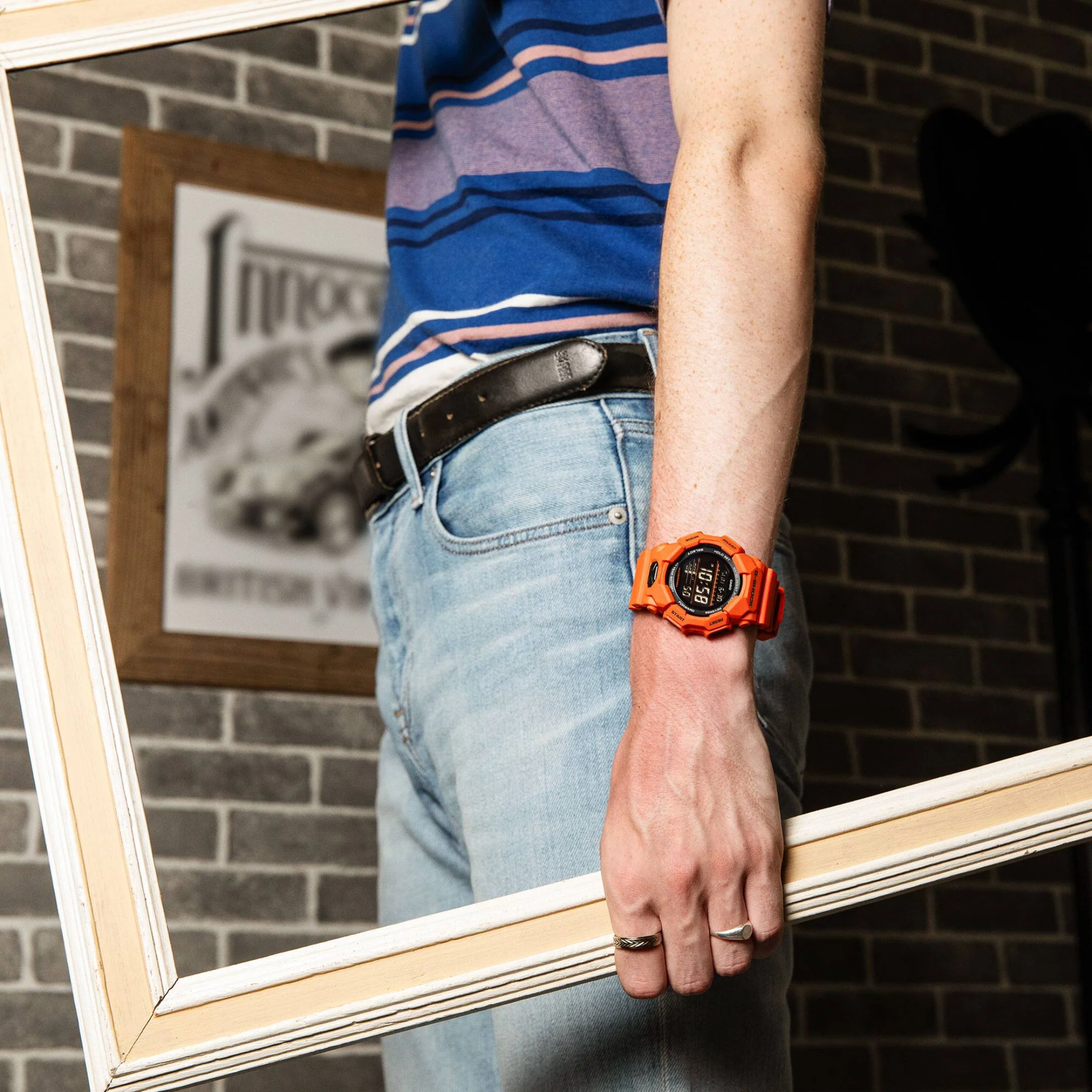CASIO G-SHOCK GD-010-4DR STANDARD DIGITAL ORANGE WATCH - Image 11
